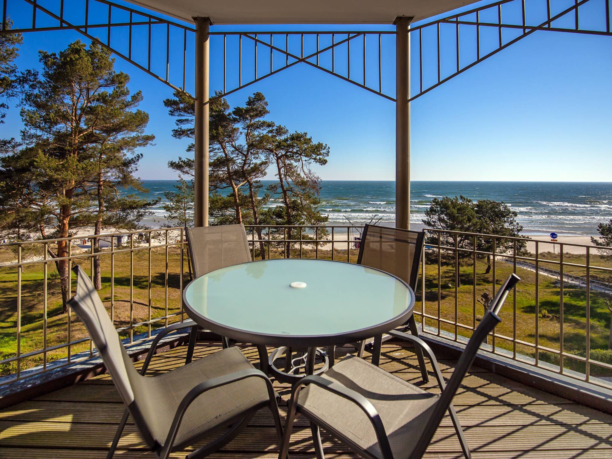 Strandvillen Binz 1-Raum-Ferienwohnung mit Meerblick und Balkon (SV/763) Insel Rügen - Balkon