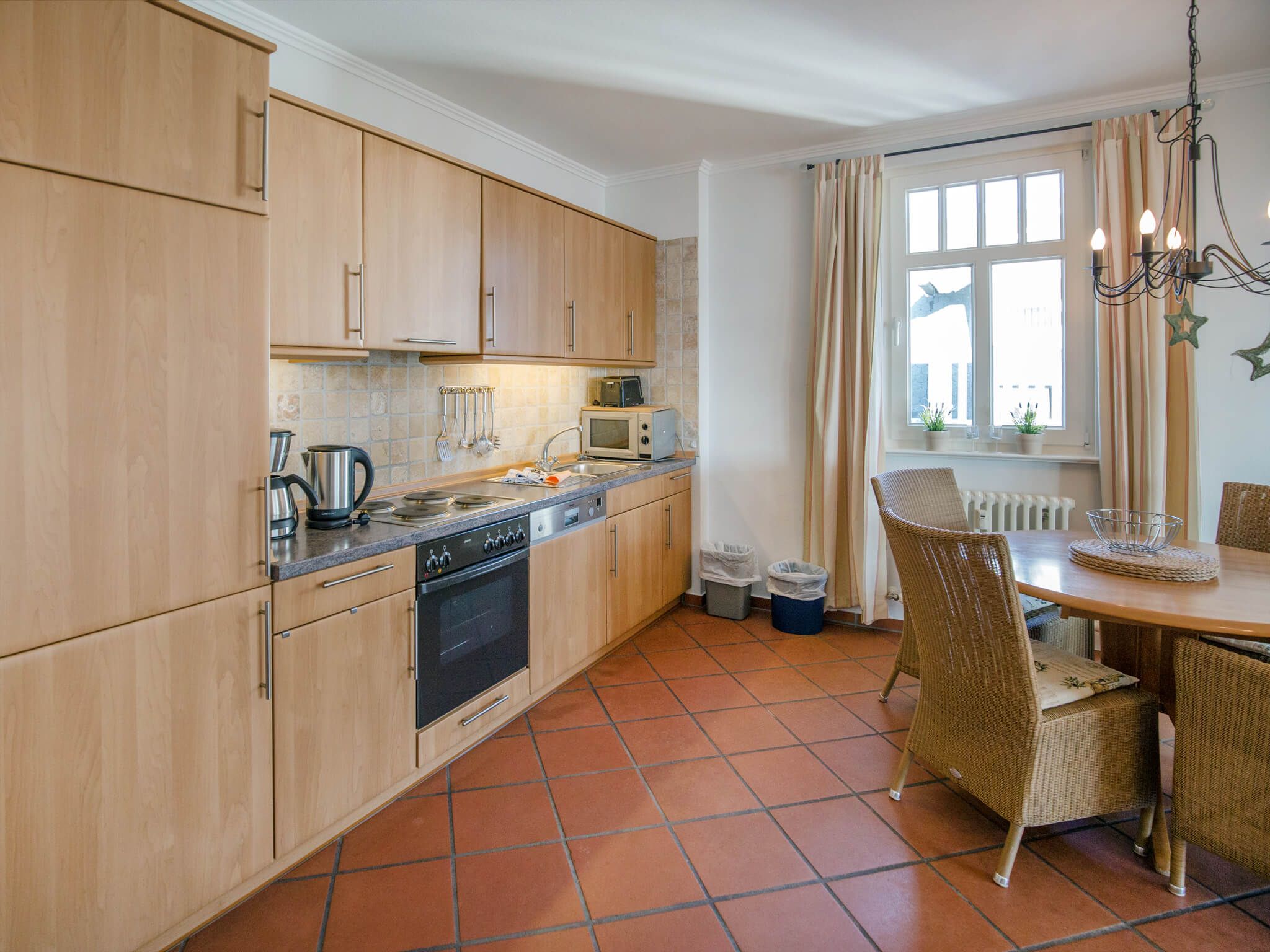 Strandvillen Binz Ferienwohnung mit Meerblick, 1 Schlafzimmer und Balkon (SV/769) Insel Rügen - Küche / Küchenzeile