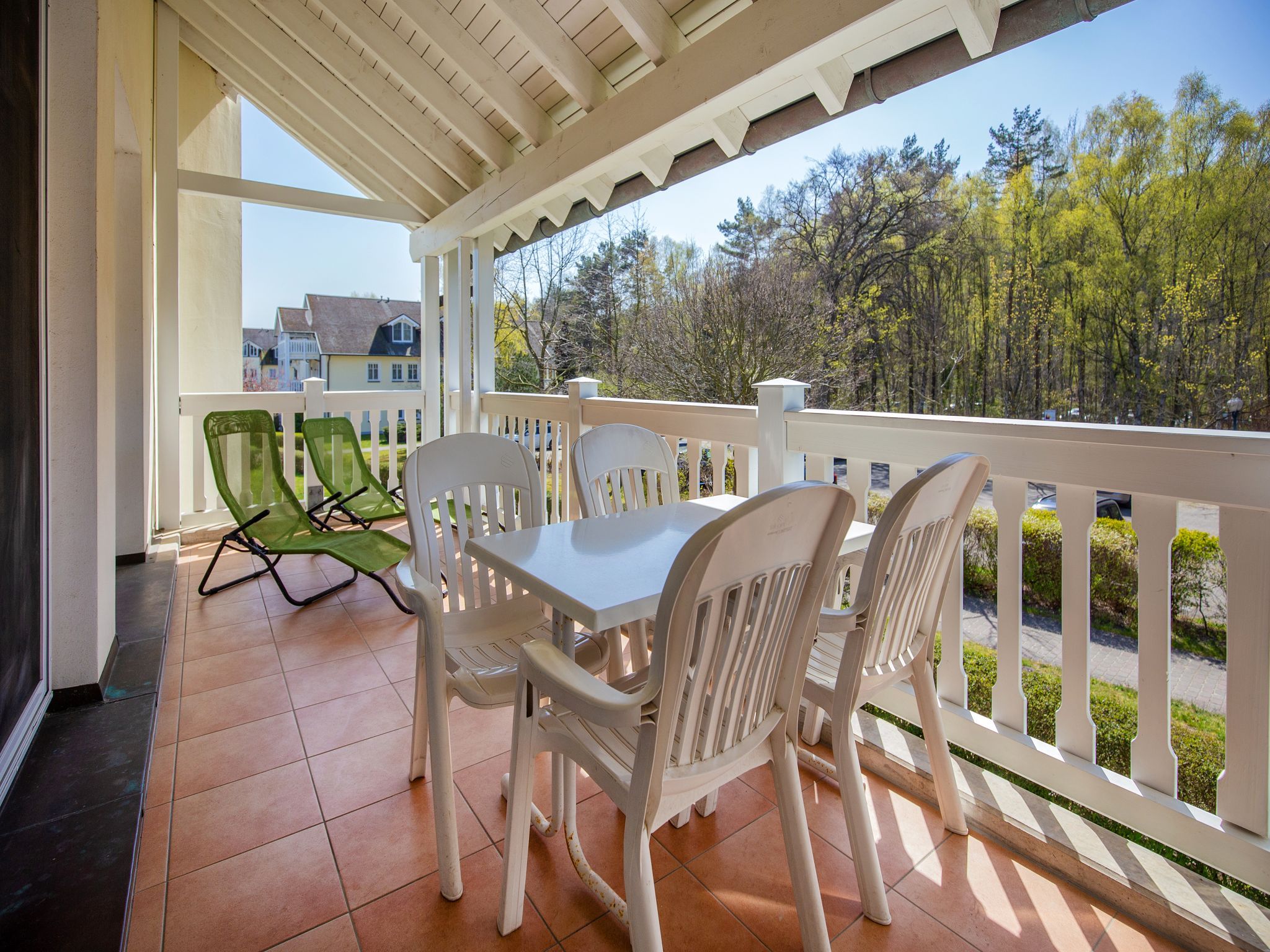 Dünenpark Binz Klassik Ferienwohnung mit 1 Schlafzimmer und Balkon im Obergeschoss (006) Insel Rügen - Balkon