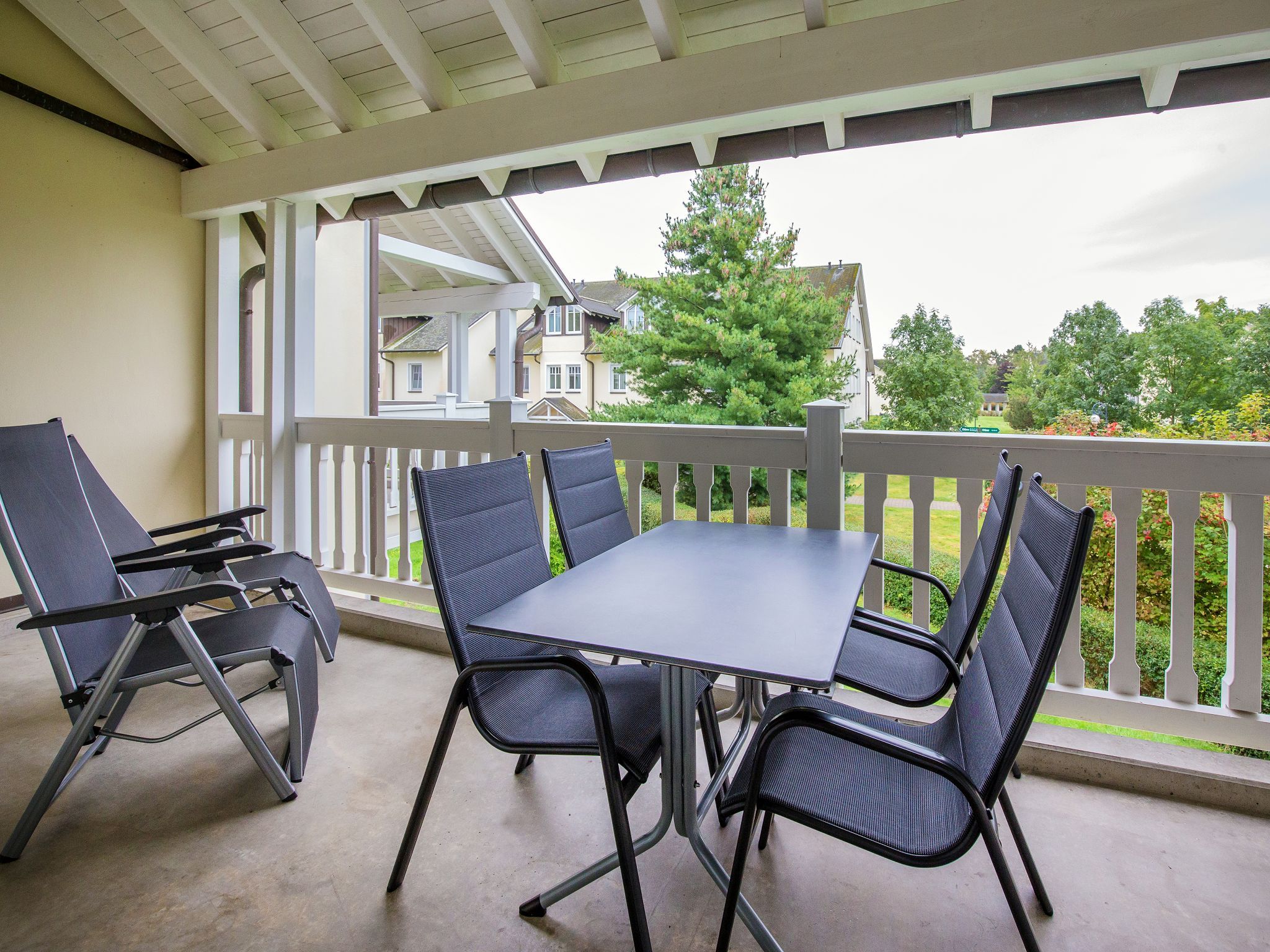 Dünenpark Binz Komfort Ferienwohnung mit 2 Schlafzimmern und Balkon im Obergeschoss (068) Insel Rügen - Balkon
