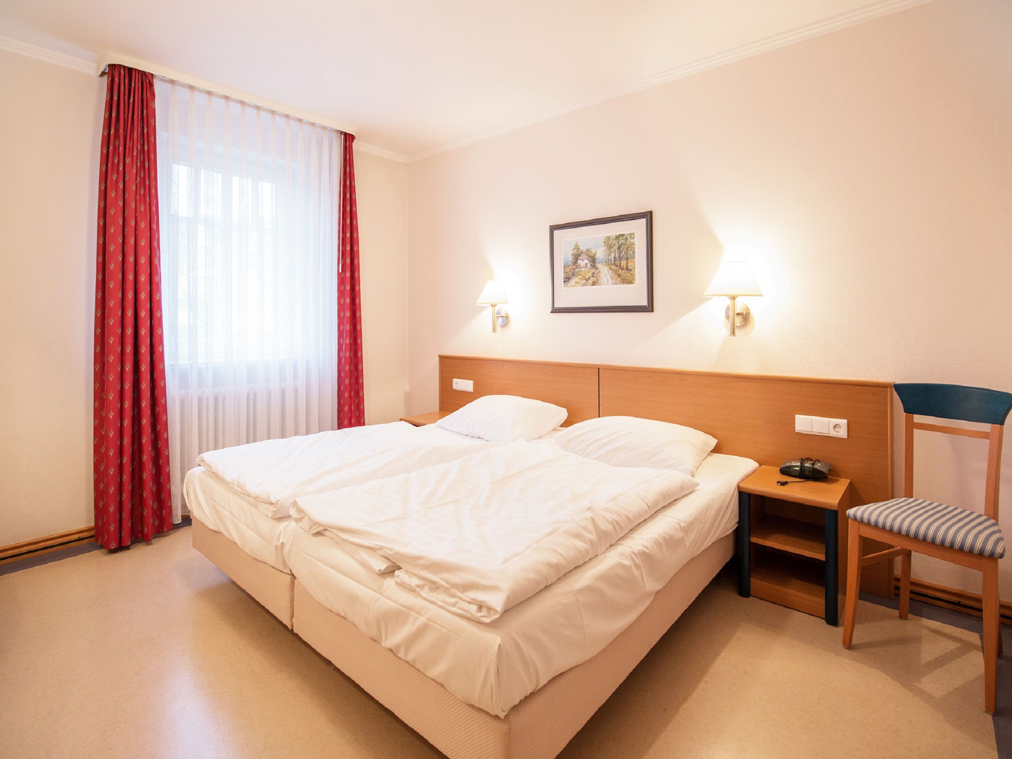 Dünenpark Binz Komfort Ferienwohnung mit 1 Schlafzimmer und Terrasse im Erdgeschoss (076) Insel Rügen - Schlafzimmer