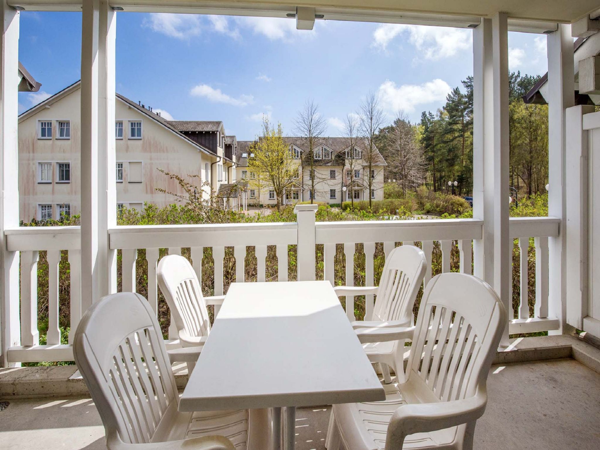 Dünenpark Binz Komfort Ferienwohnung mit 1 Schlafzimmer und Balkon im Obergeschoss (106) Insel Rügen - Balkon