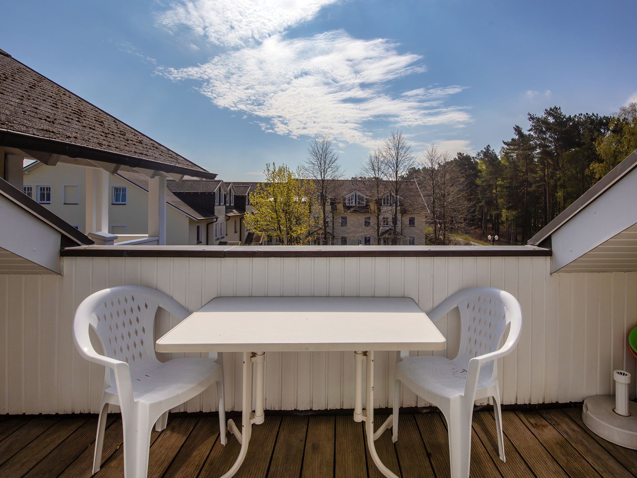 Dünenpark Binz Komfort Ferienwohnung mit 1 Schlafzimmer und Balkon im Dachgeschoss (111) Insel Rügen - Balkon