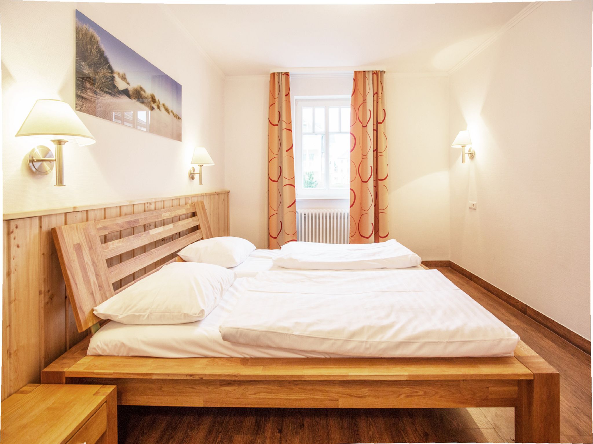 Dünenpark Binz Komfortplus Ferienwohnung mit 1 Schlafzimmer und Terrasse im Erdgeschoss (101) Insel Rügen - Schlafzimmer