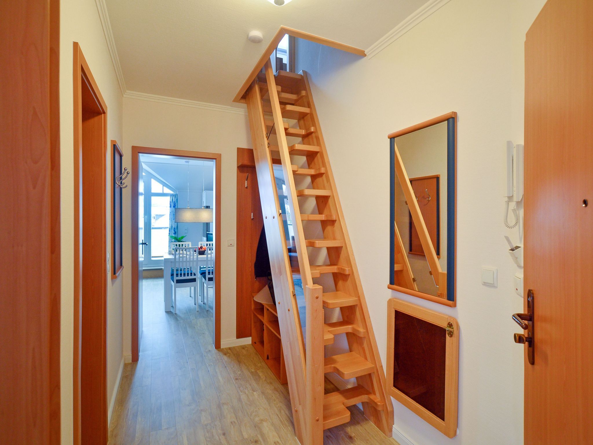 Dünenpark Binz Komfortplus Ferienwohnung mit 1 Schlafzimmer und Balkon im Dachgeschoss (126) Insel Rügen - Empfang