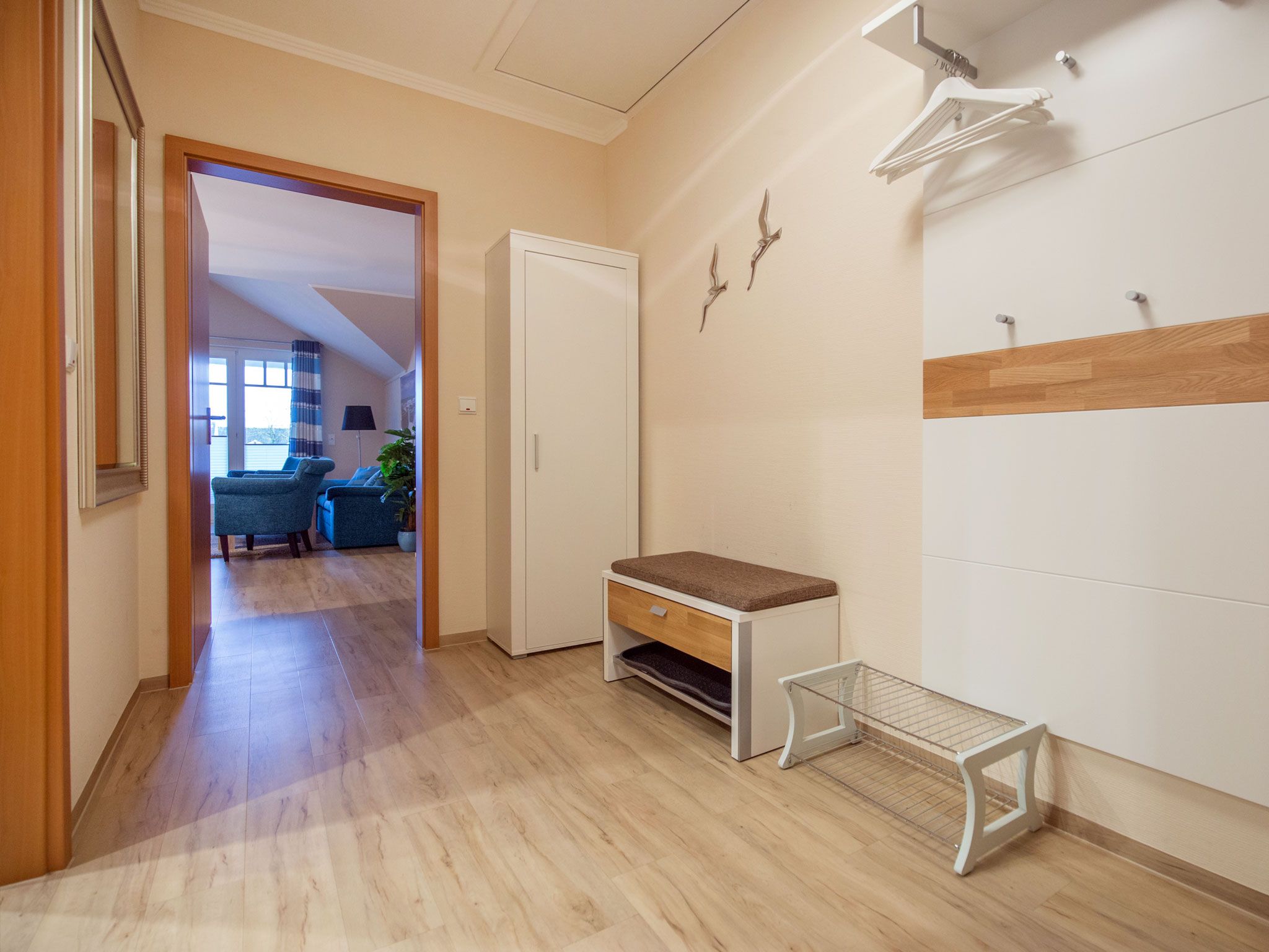 Dünenpark Binz Komfortplus Ferienwohnung mit 1 Schlafzimmer und Balkon im Dachgeschoss (136) Insel Rügen - Empfang