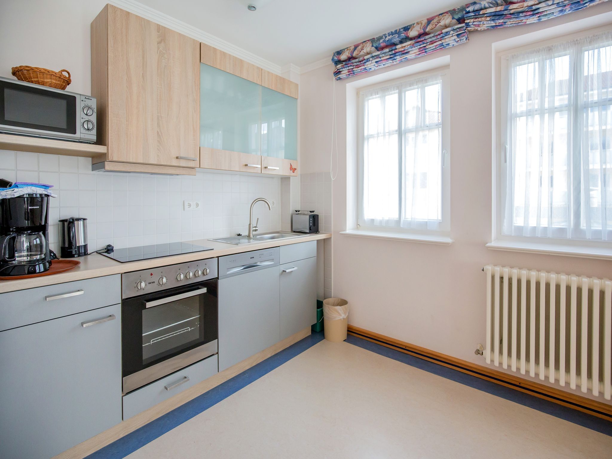 Dünenpark Binz Komfort Ferienwohnung mit 1 Schlafzimmer und Balkon im Obergeschoss (146) Insel Rügen - Küche / Küchenzeile