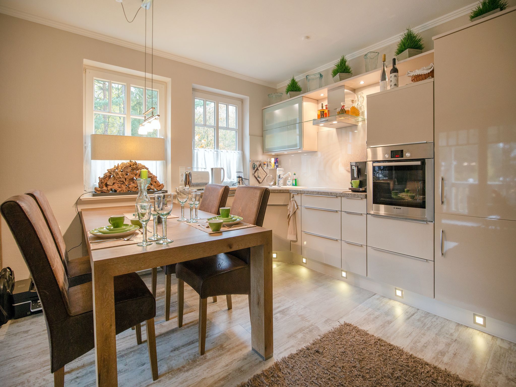 Dünenpark Binz Komfortplus Ferienwohnung mit 1 Schlafzimmer und Balkon im Obergeschoss (155) Insel Rügen - Küche / Küchenzeile