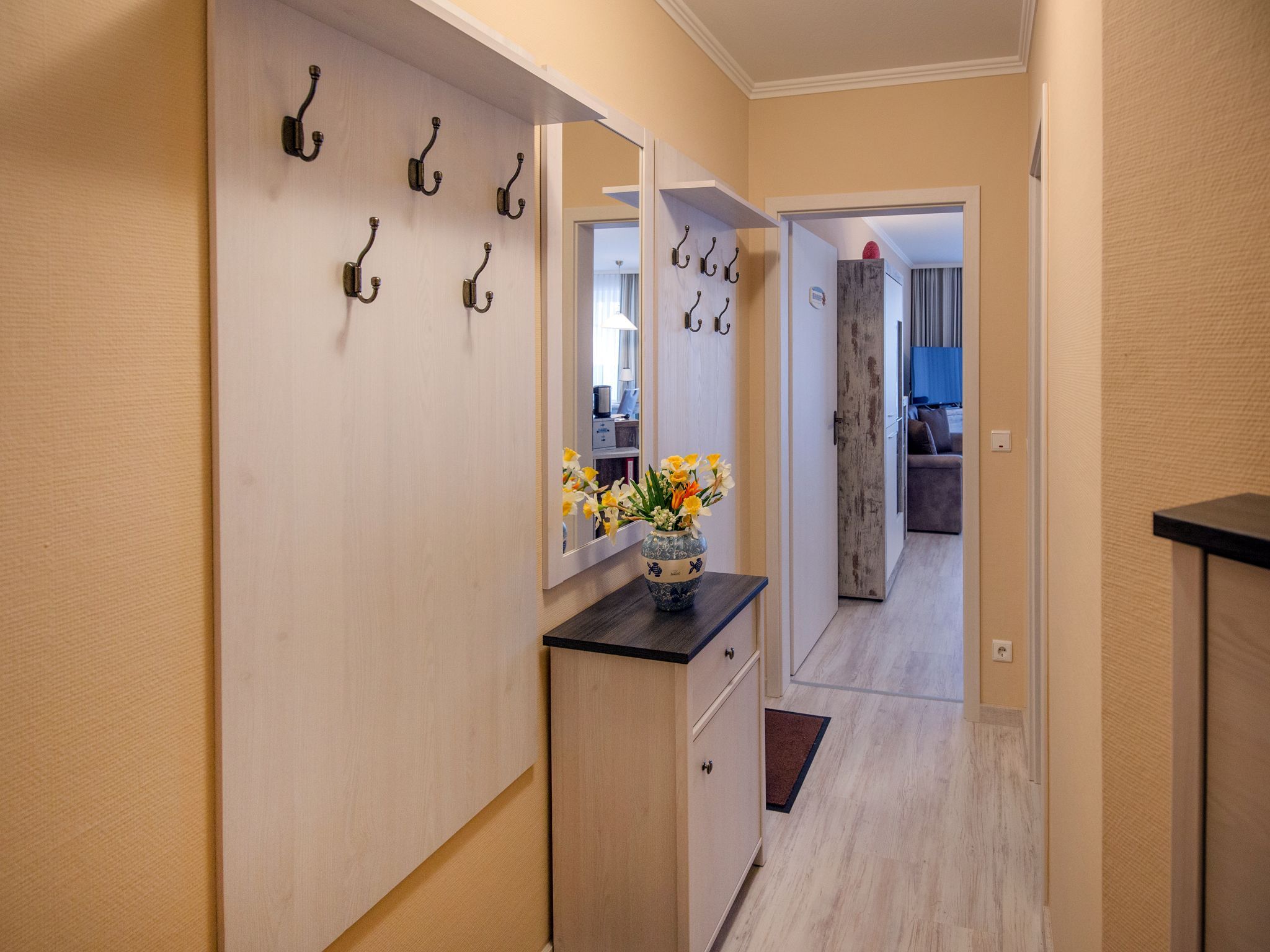 Dünenpark Binz Komfortplus Ferienwohnung mit 1 Schlafzimmer und Terrasse im Erdgeschoss (165) Insel Rügen - Empfang