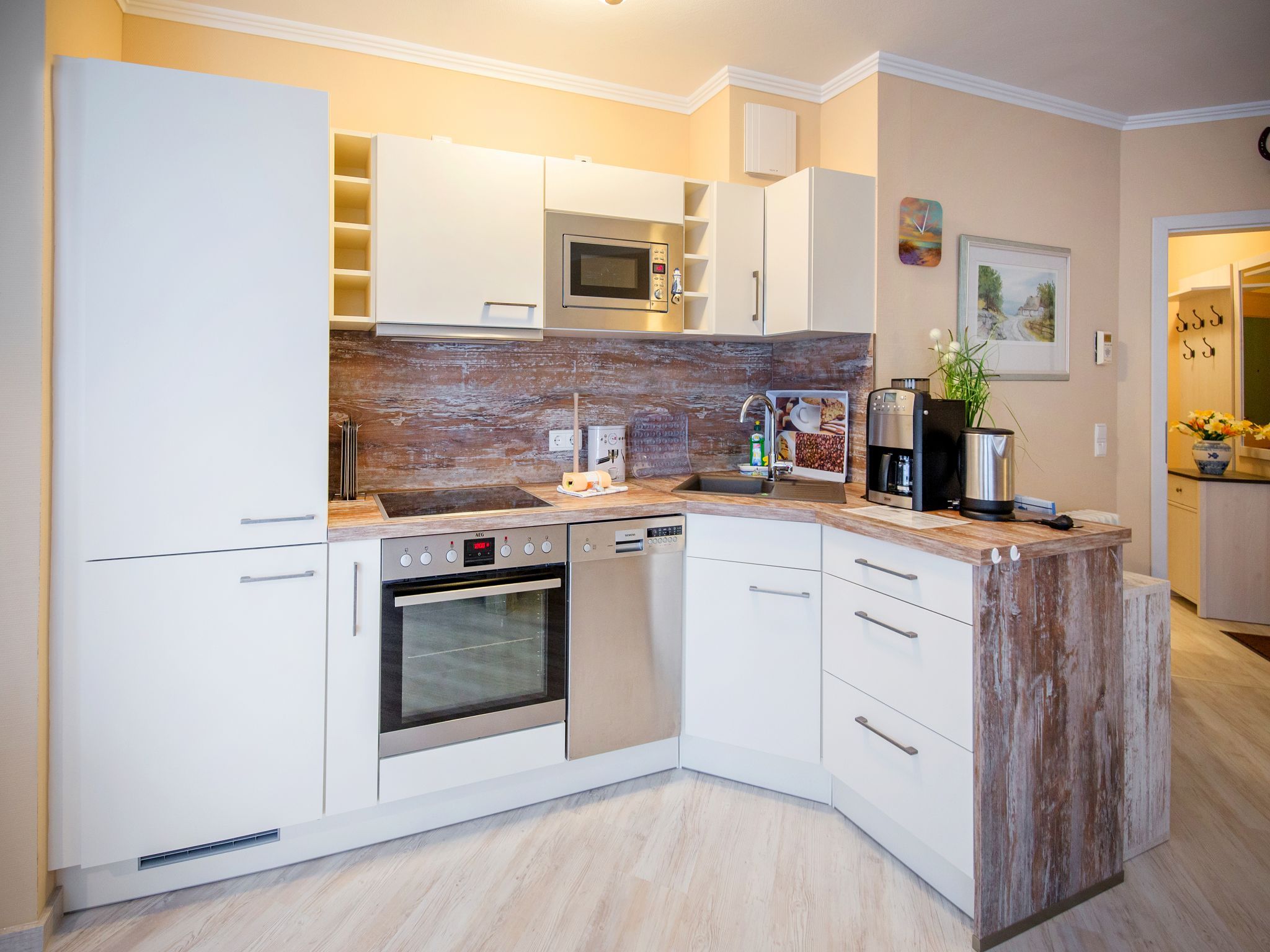 Dünenpark Binz Komfortplus Ferienwohnung mit 1 Schlafzimmer und Terrasse im Erdgeschoss (165) Insel Rügen - Küche / Küchenzeile