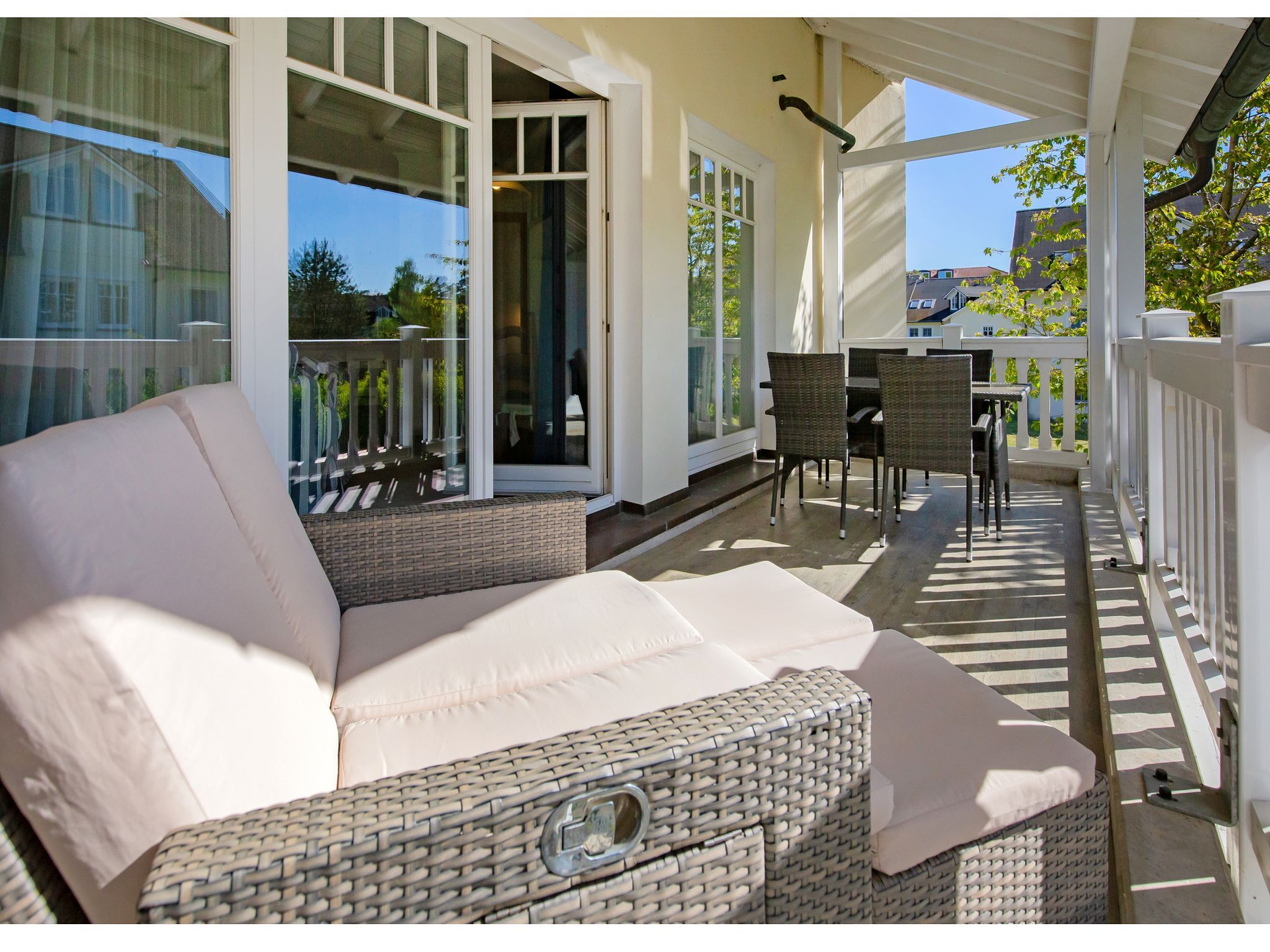 Dünenpark Binz Komfortplus Ferienwohnung mit 1 Schlafzimmer und Balkon im Obergeschoss (168) Insel Rügen - Balkon