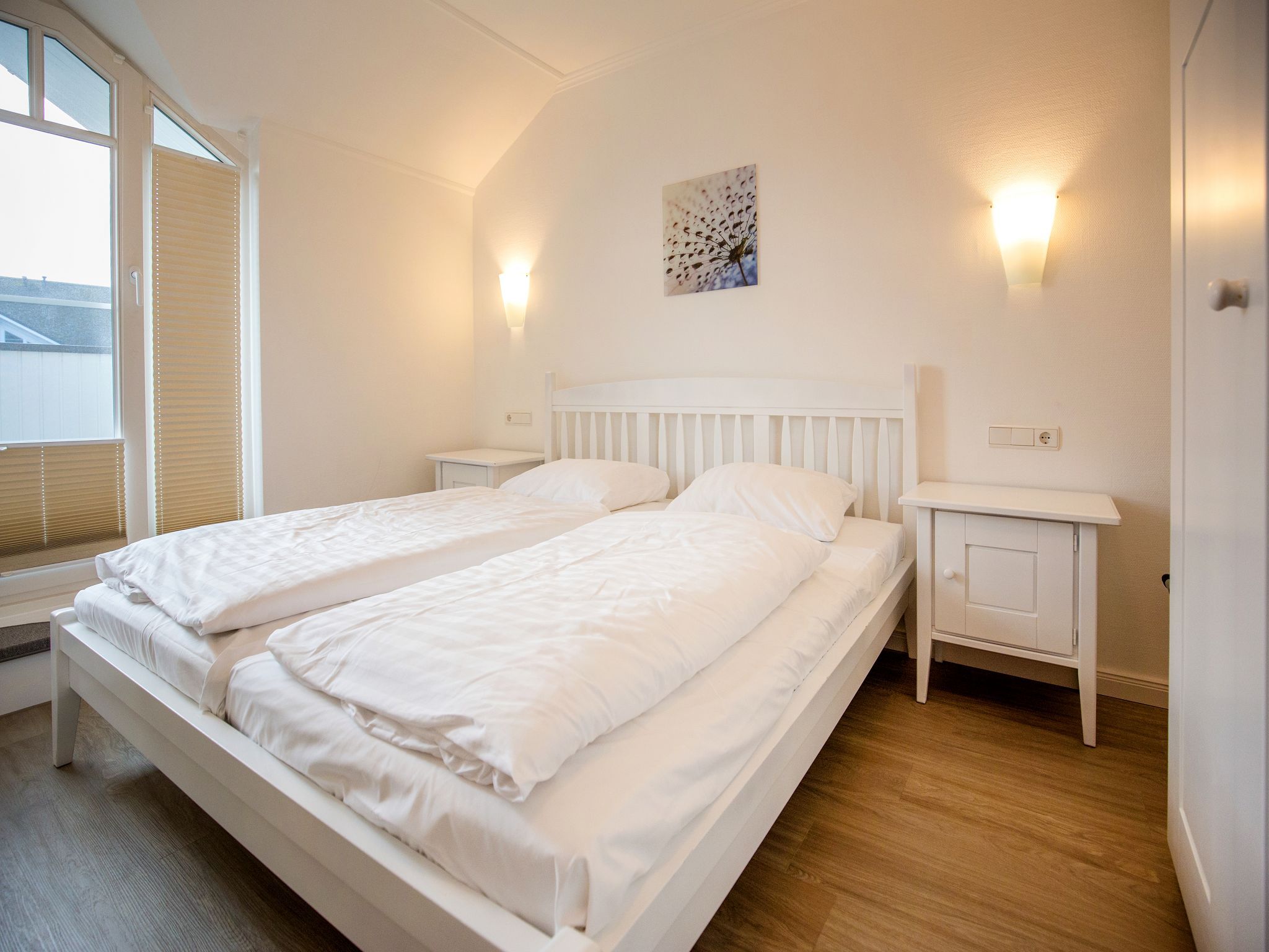 Dünenpark Binz Komfortplus Ferienwohnung mit 2 Schlafzimmern und Balkon im Dachgeschoss (171) Insel Rügen - Schlafzimmer