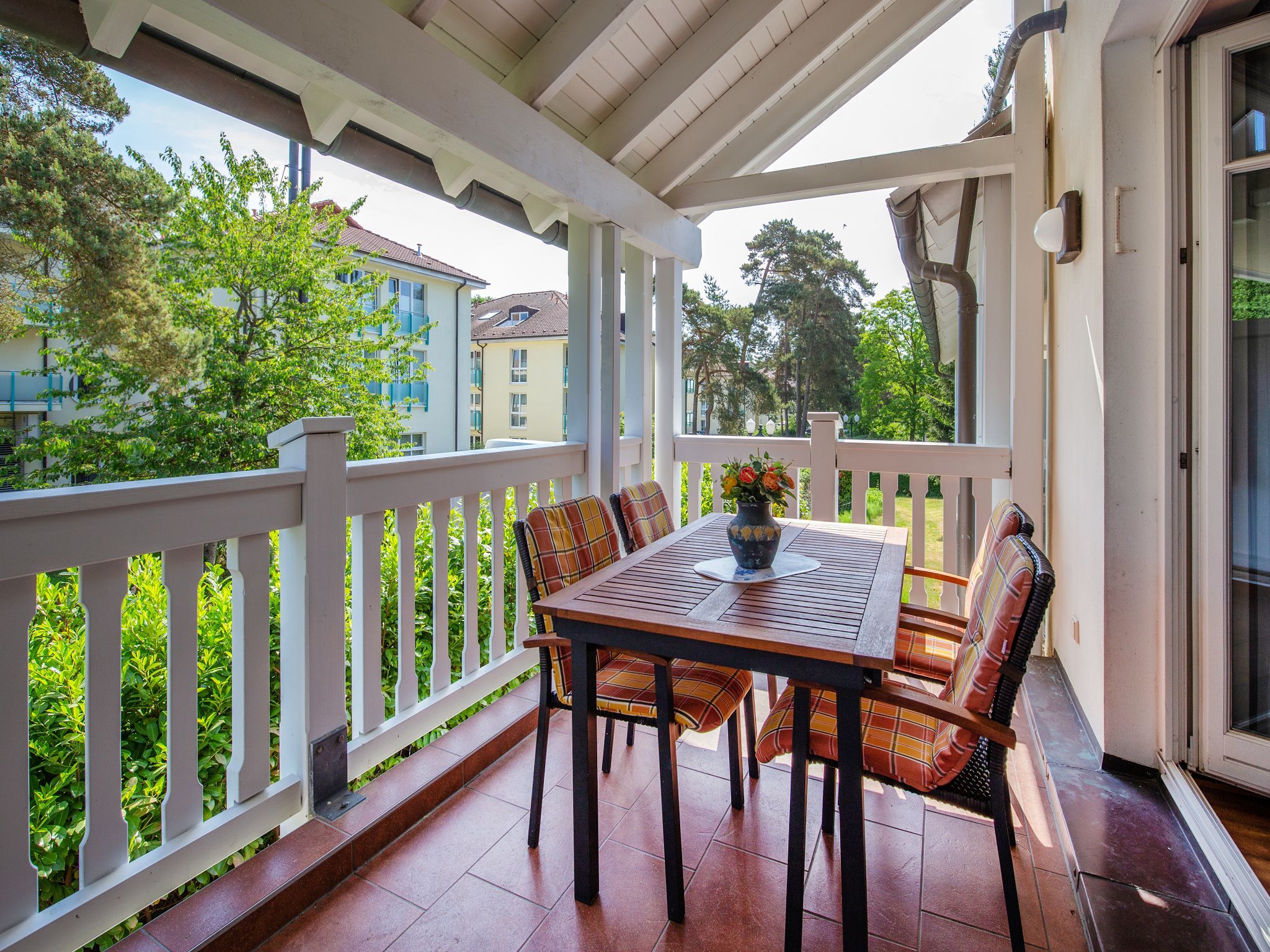 Dünenpark Binz Komfortplus Ferienwohnung mit 1 Schlafzimmer und Balkon im Obergeschoss (203) Insel Rügen - Balkon