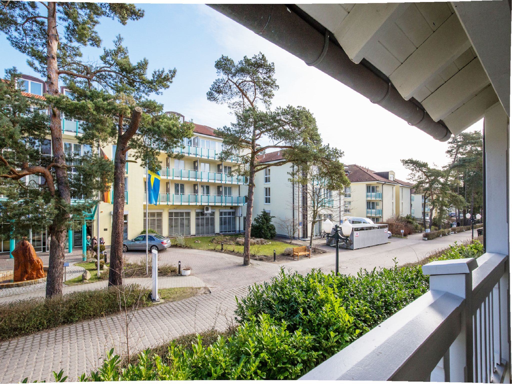 Dünenpark Binz Komfortplus Ferienwohnung mit 1 Schlafzimmer und Balkon im Obergeschoss (205) Insel Rügen - Balkon