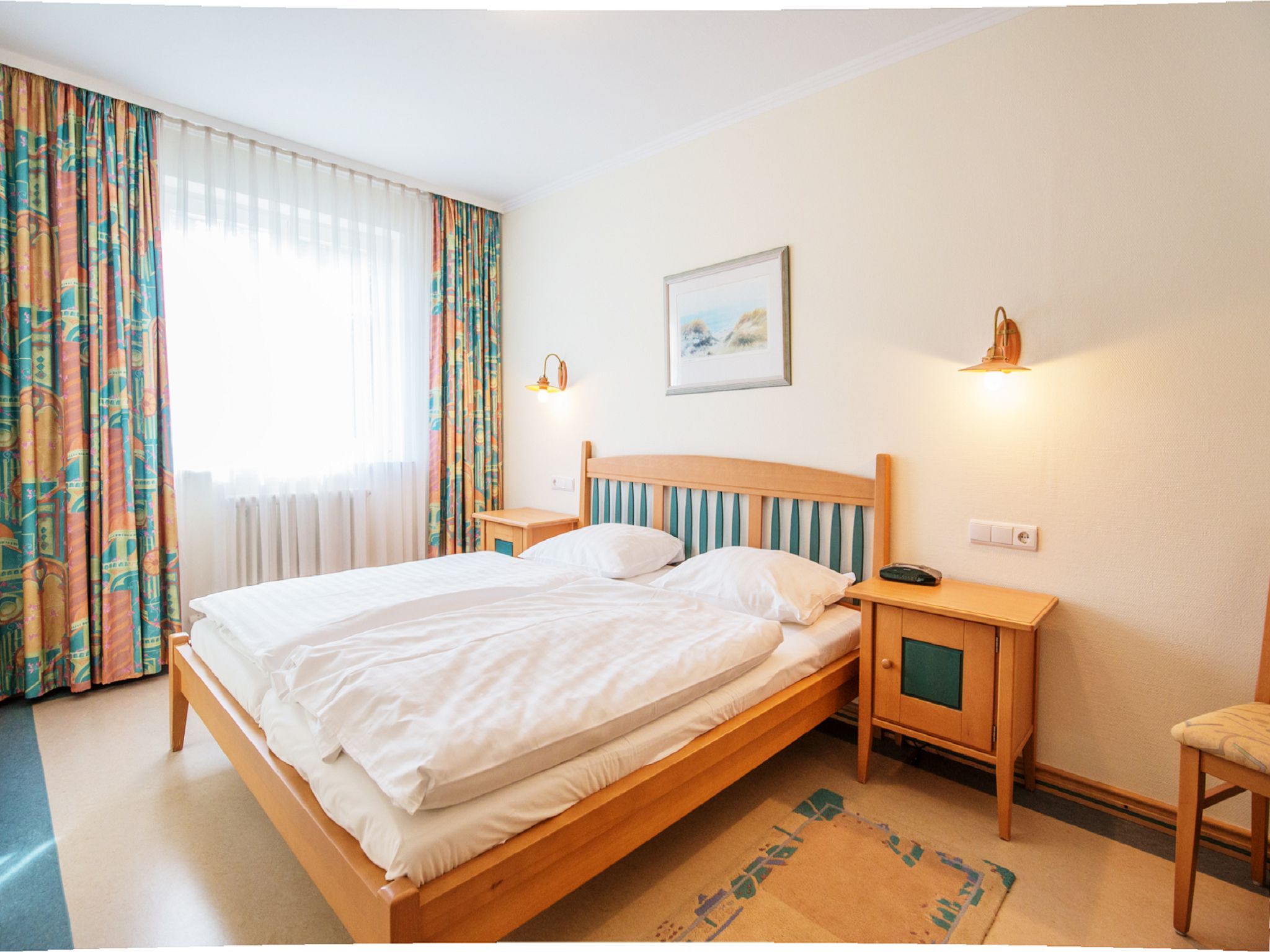 Dünenpark Binz Komfort Ferienwohnung mit 1 Schlafzimmer und Balkon im Obergeschoss (193) Insel Rügen - Schlafzimmer