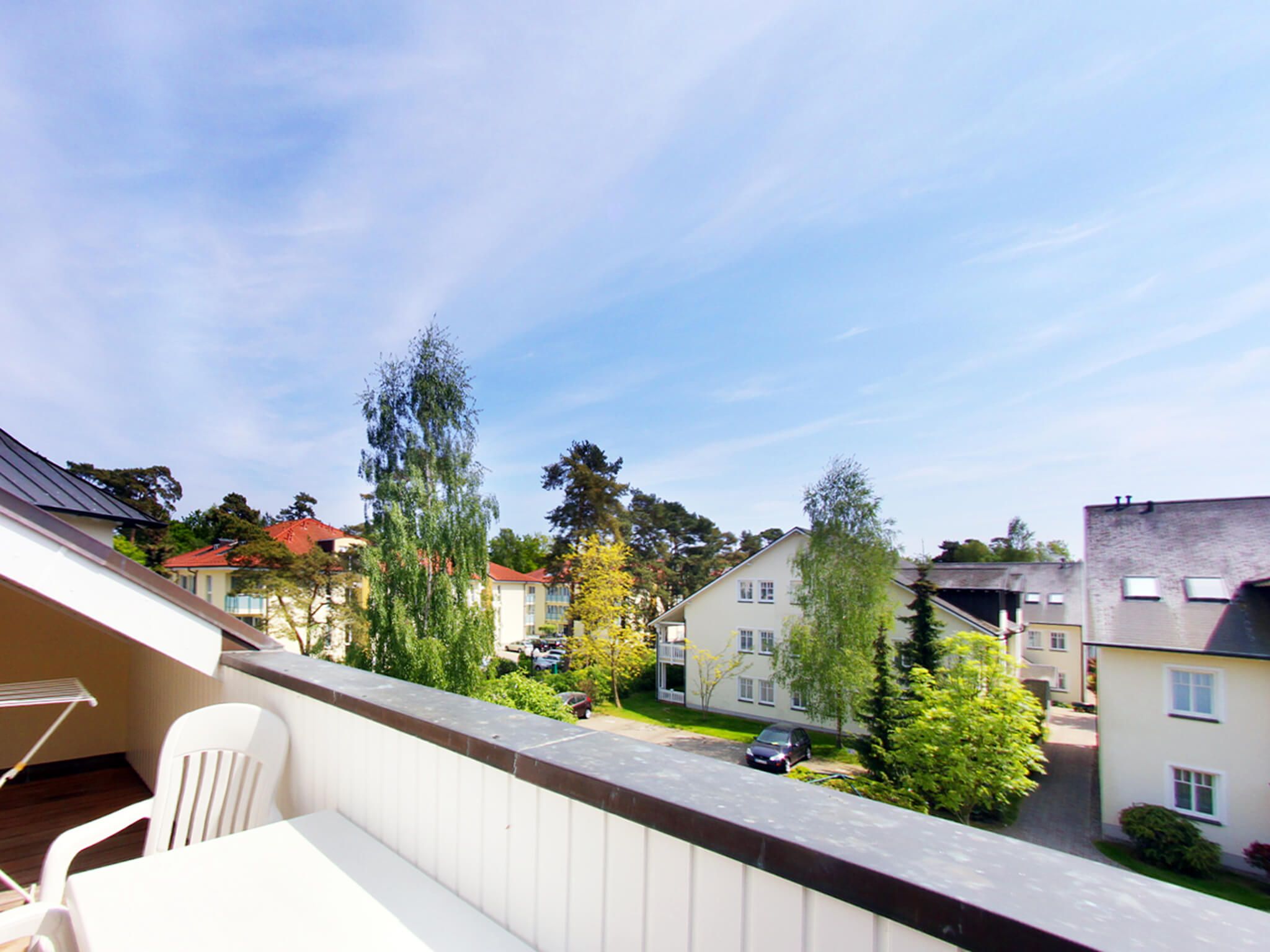 Dünenpark Binz Komfortplus Ferienwohnung mit 2 Schlafzimmern und Balkon im Dachgeschoss (195) Insel Rügen - Balkon