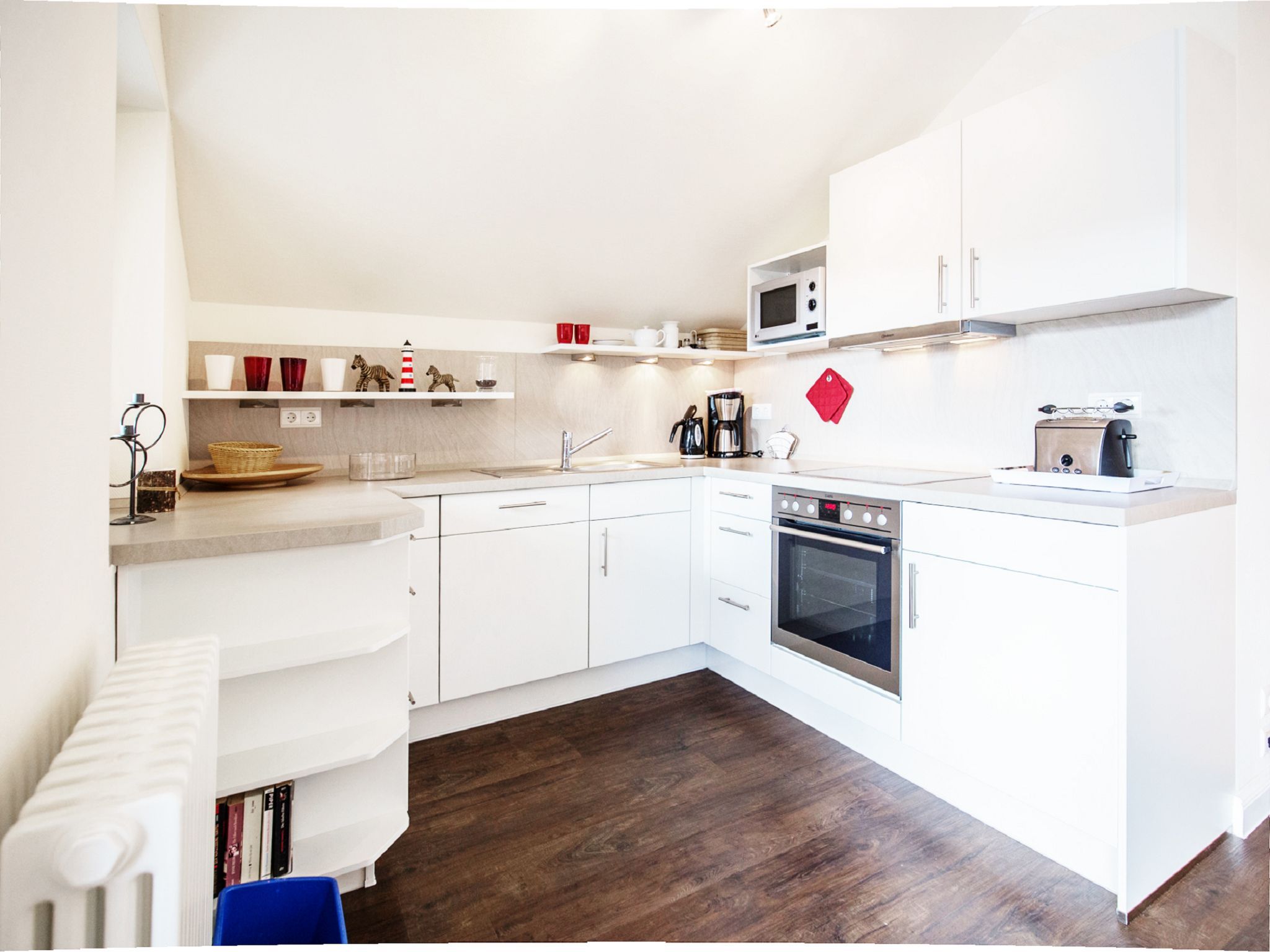 Dünenpark Binz Komfortplus Ferienwohnung mit 2 Schlafzimmern und Balkon im Dachgeschoss (217) Insel Rügen - Küche / Küchenzeile