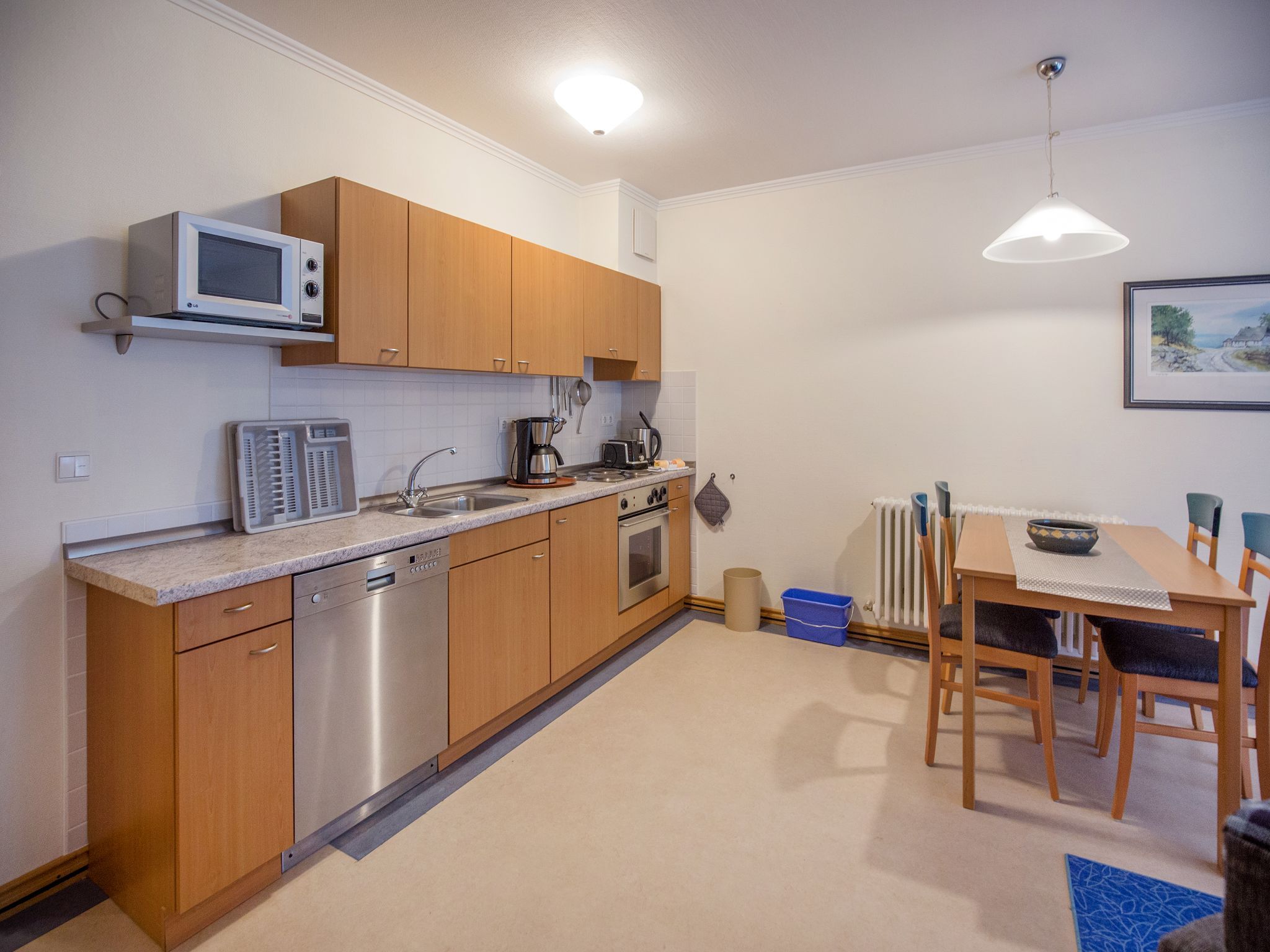 Dünenpark Binz Komfort Ferienwohnung mit 1 Schlafzimmer und Terrasse im Erdgeschoss (240) Insel Rügen - Küche / Küchenzeile