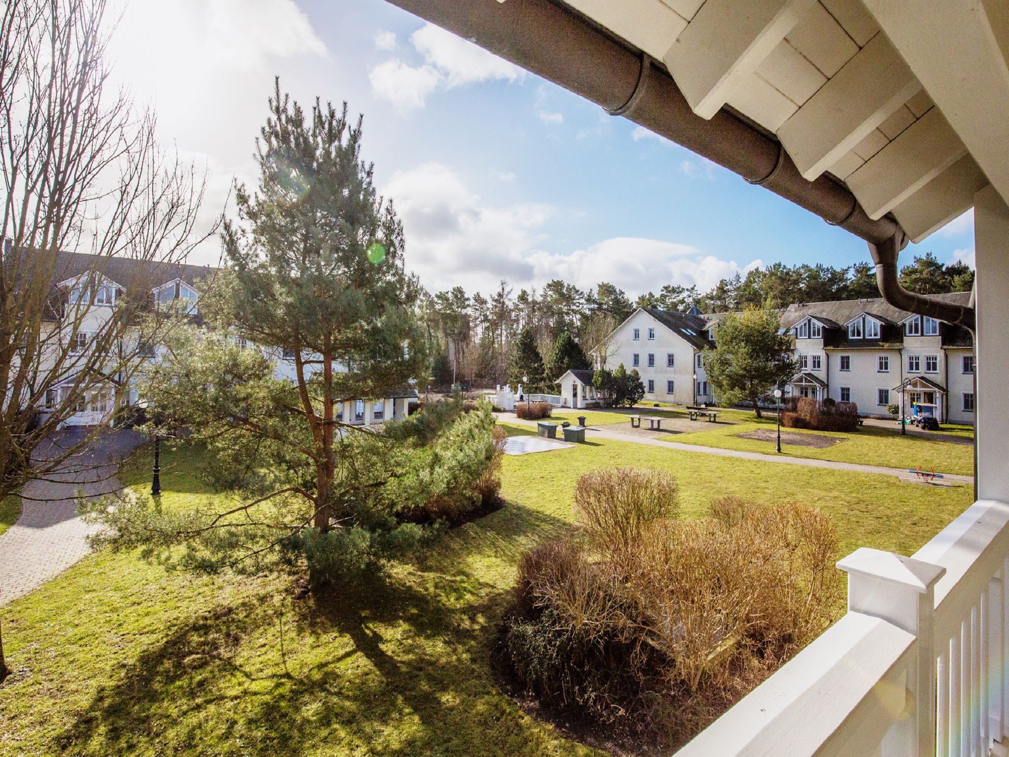 Dünenpark Binz Komfort Ferienwohnung mit 1 Schlafzimmer und Balkon im Obergeschoss (243) Insel Rügen - Balkon