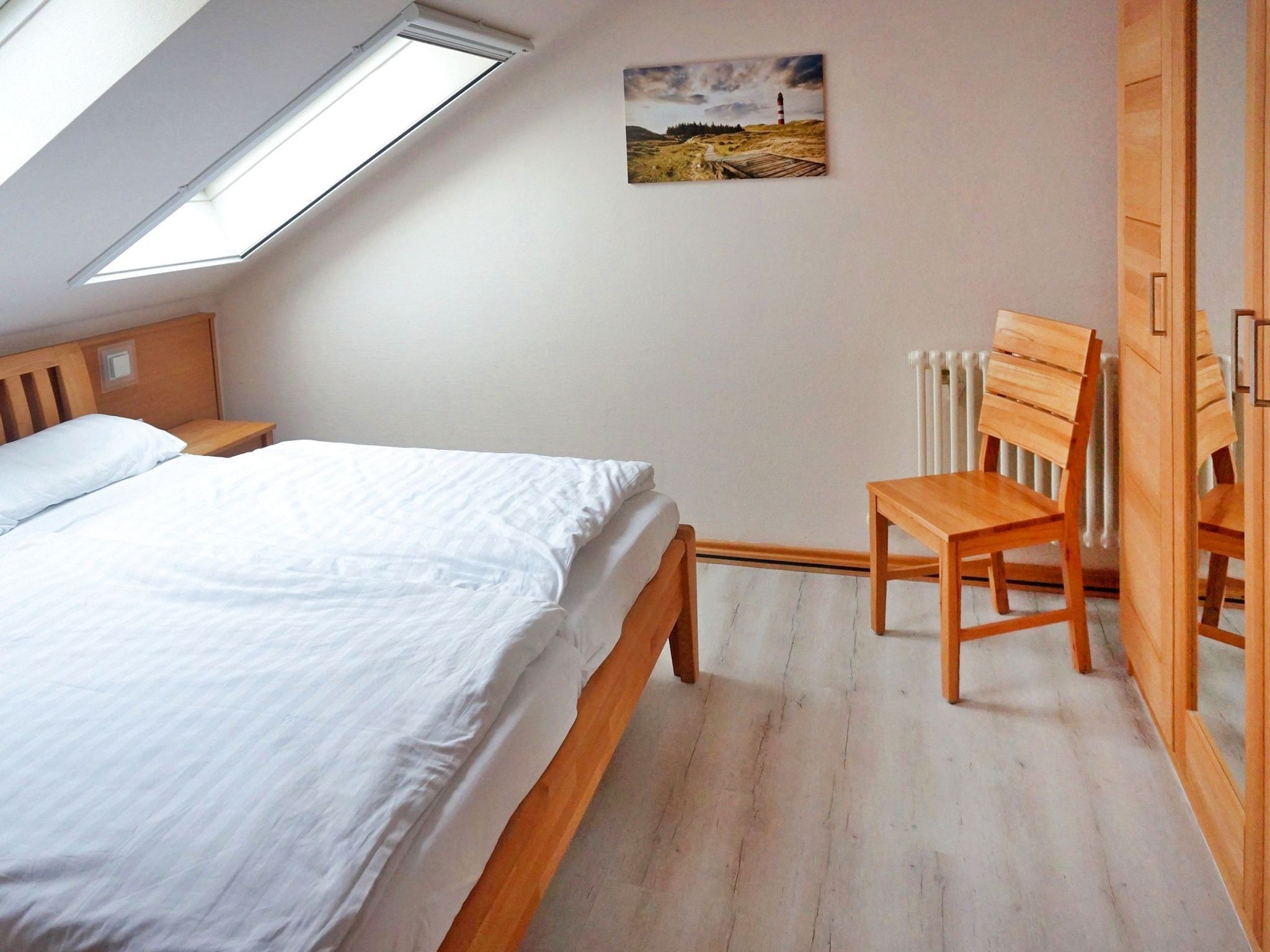 Dünenpark Binz Komfortplus Ferienwohnung mit 2 Schlafzimmern und Balkon im Dachgeschoss (248) Insel Rügen - Schlafzimmer
