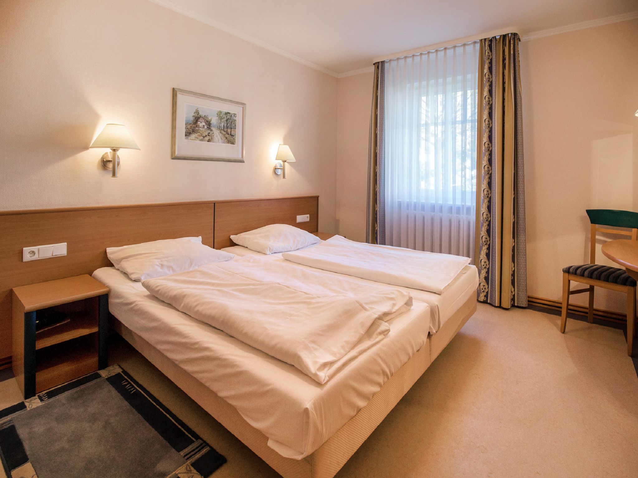 Dünenpark Binz Komfort Ferienwohnung mit 1 Schlafzimmer und Terrasse im Erdgeschoss (249) Insel Rügen - Schlafzimmer