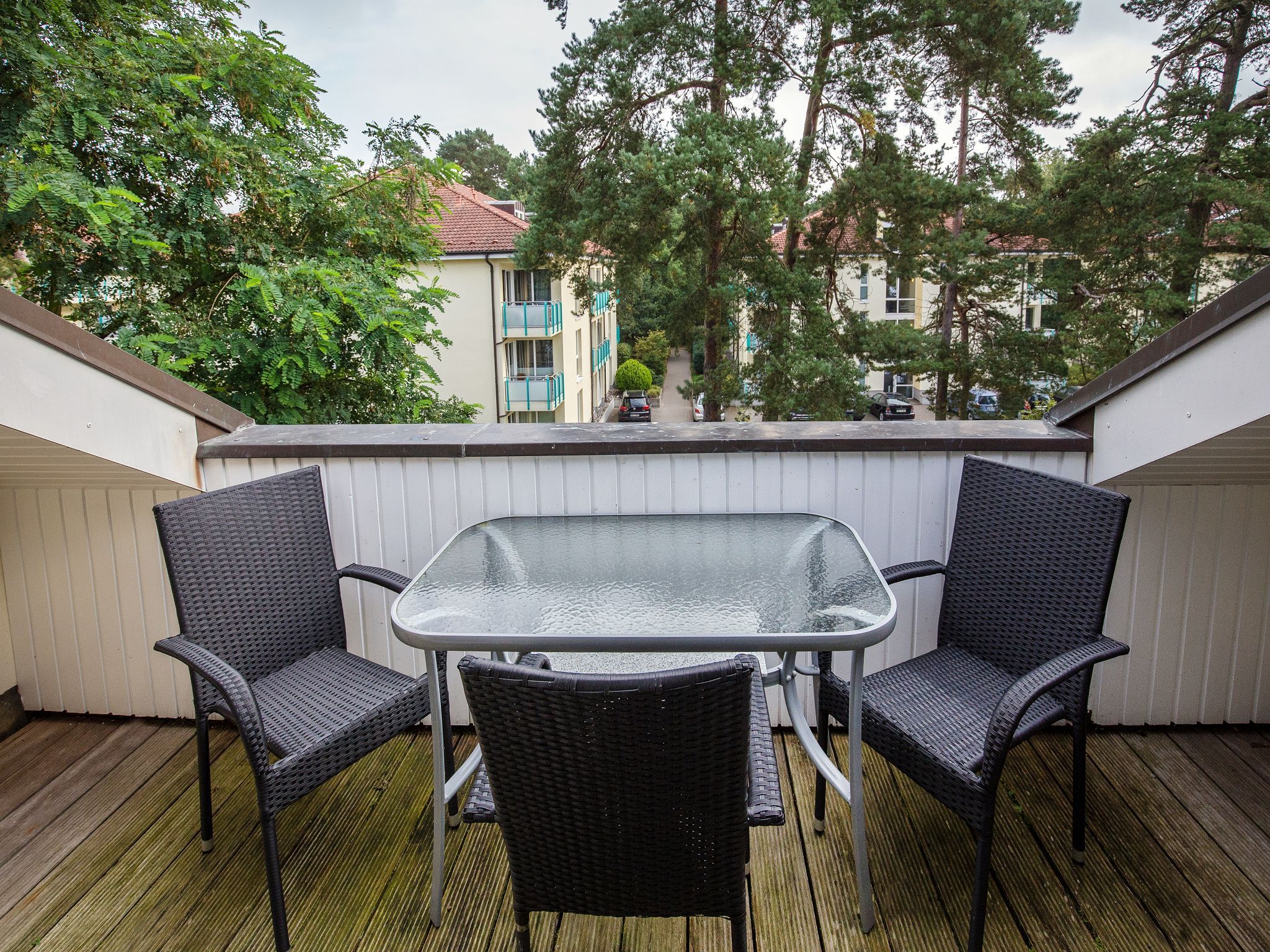 Dünenpark Binz Komfort Ferienwohnung mit 2 Schlafzimmern und Balkon im Dachgeschoss (260) Insel Rügen - Balkon