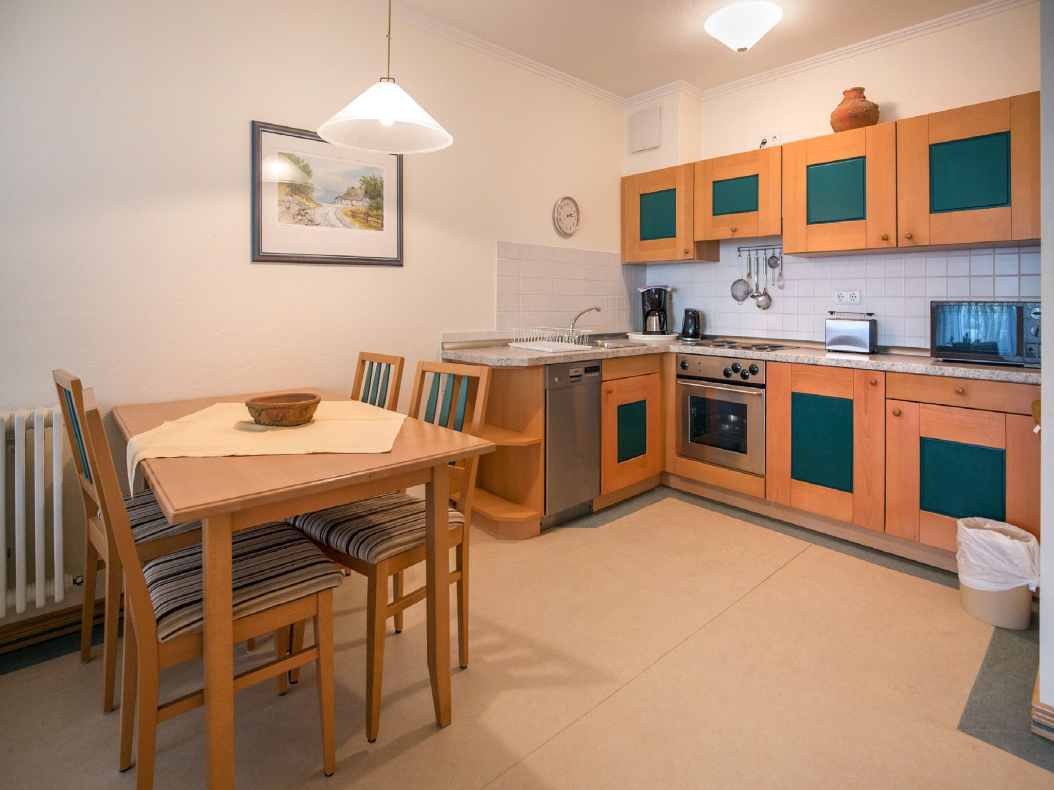 Dünenpark Binz Komfort Ferienwohnung mit 2 Schlafzimmern und Terrasse im Erdgeschoss (264) Insel Rügen - Küche / Küchenzeile