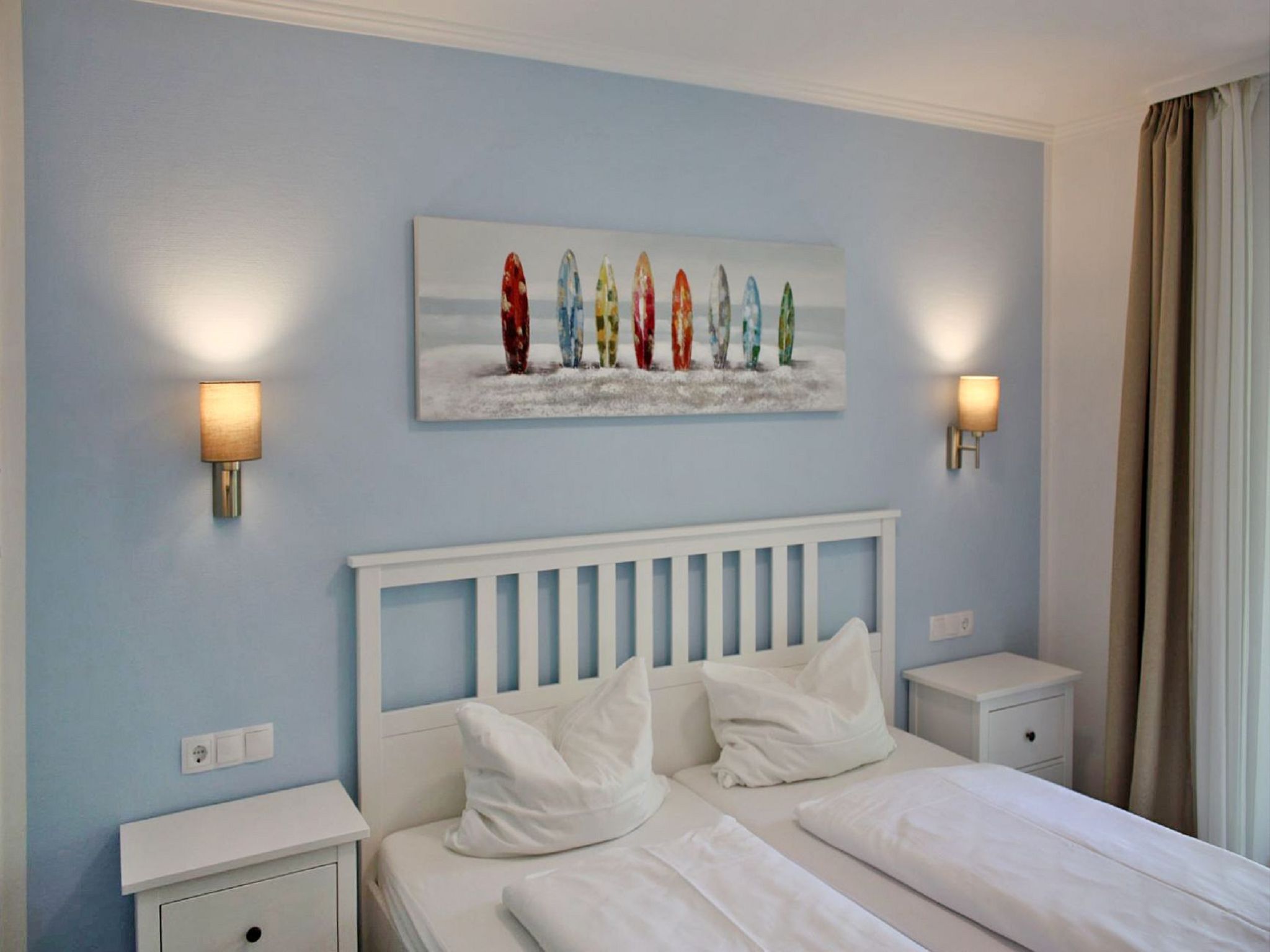 Dünenpark Binz Komfortplus Ferienwohnung mit 2 Schlafzimmern und Terrasse im Erdgeschoss (276) Insel Rügen - Schlafzimmer