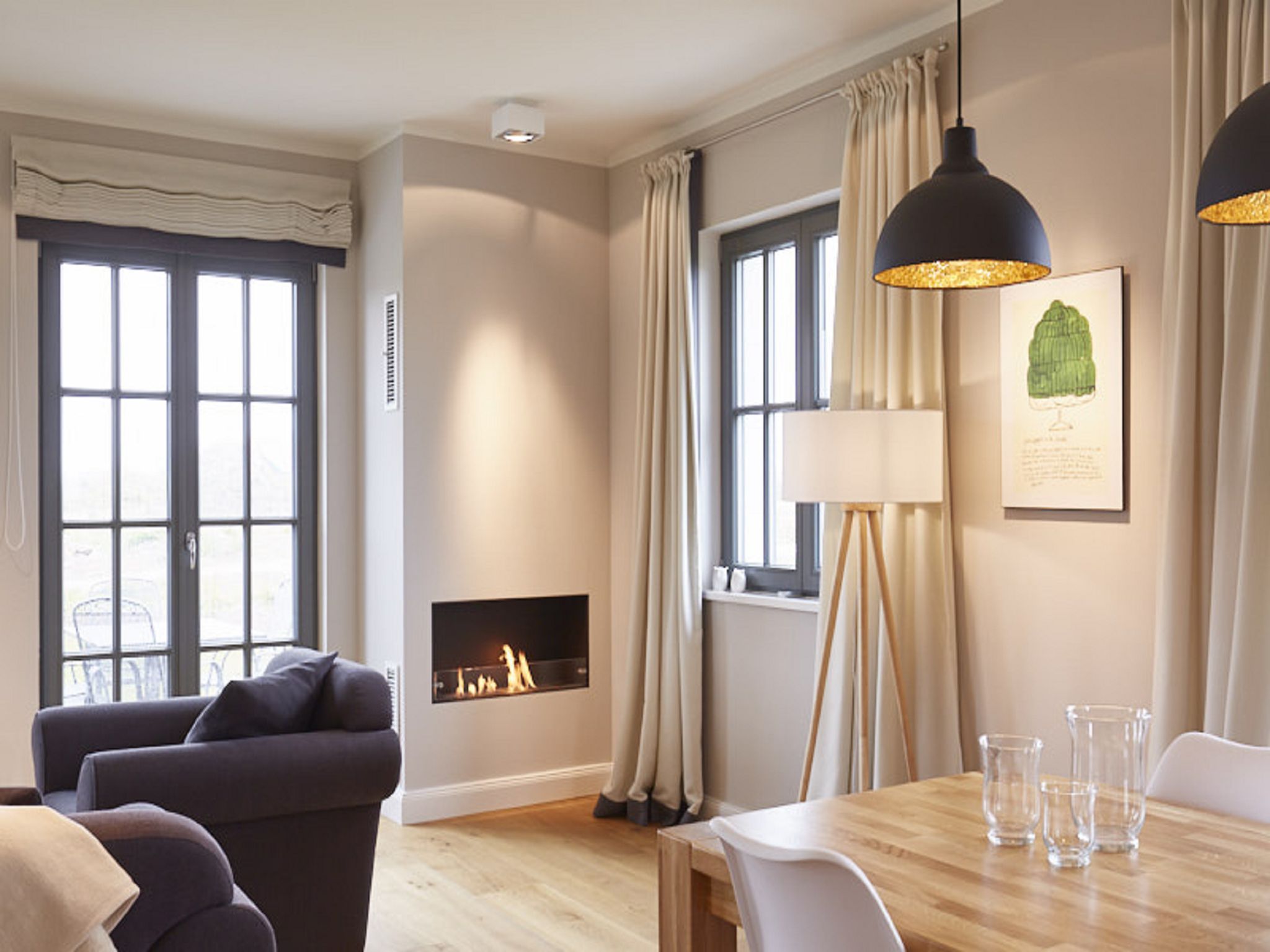 Superior Reetdachvilla mit 2 Schlafzimmern und Kamin (E26) - Wohnzimmer