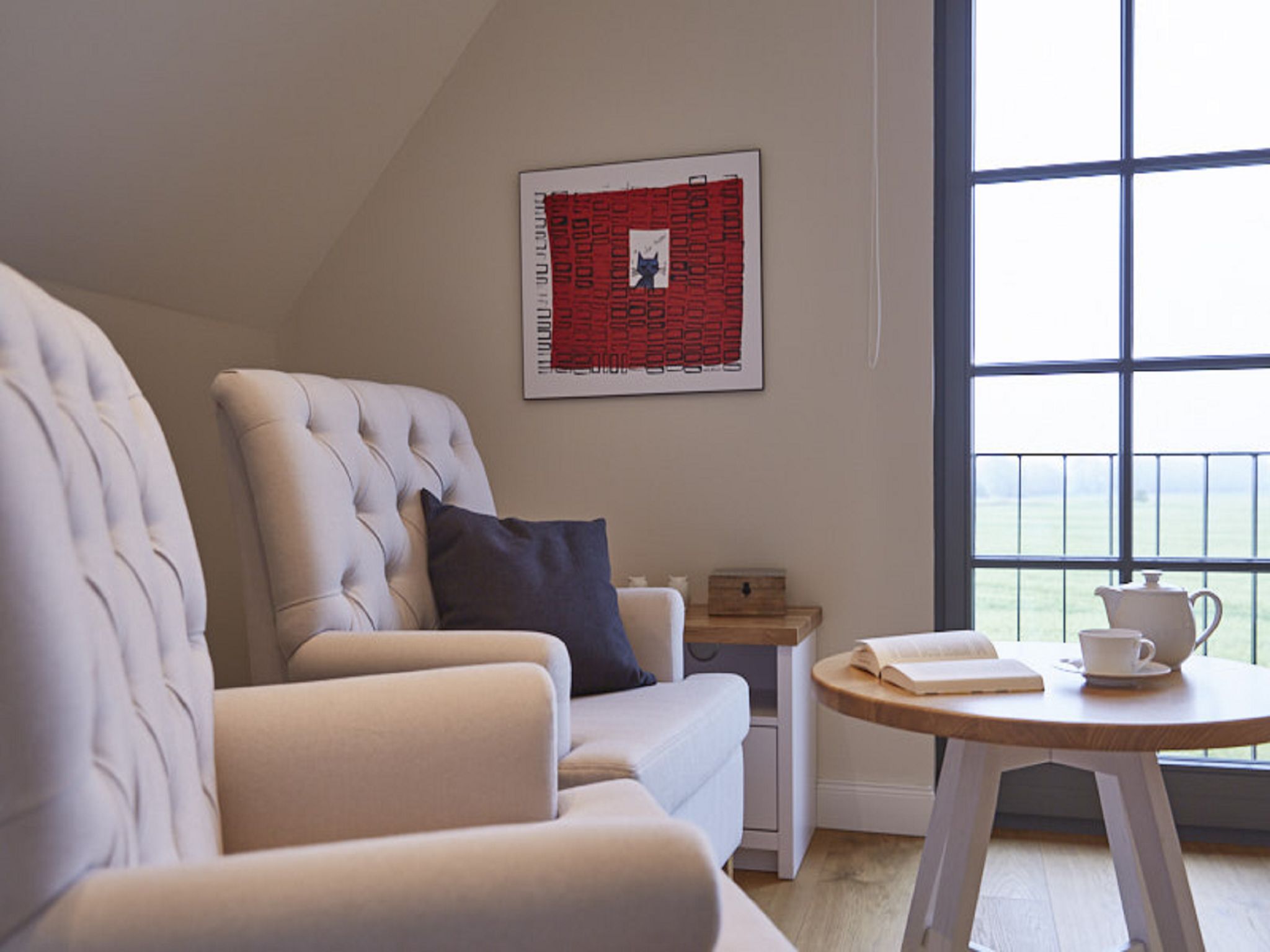 Premium Reetdachvilla mit 2 Schlafzimmern, Sauna und Kamin (E22) - Schlafzimmer