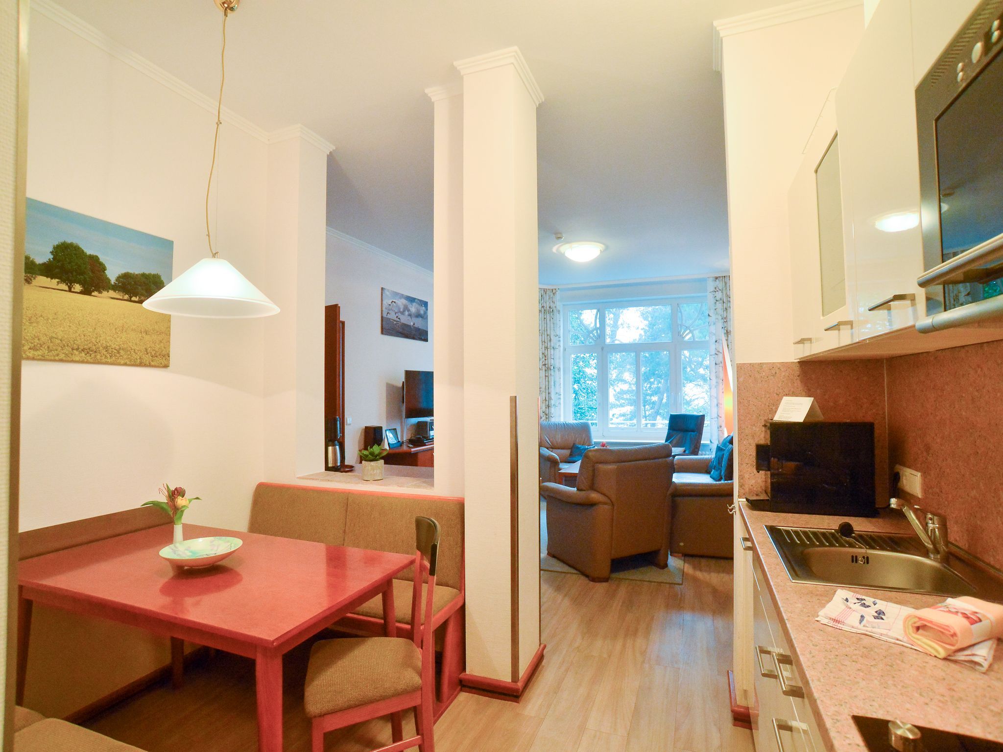 Strandvillen Binz Ferienwohnung mit Meerblick und 2 Schlafzimmern (SV/707) Insel Rügen - Küche / Küchenzeile