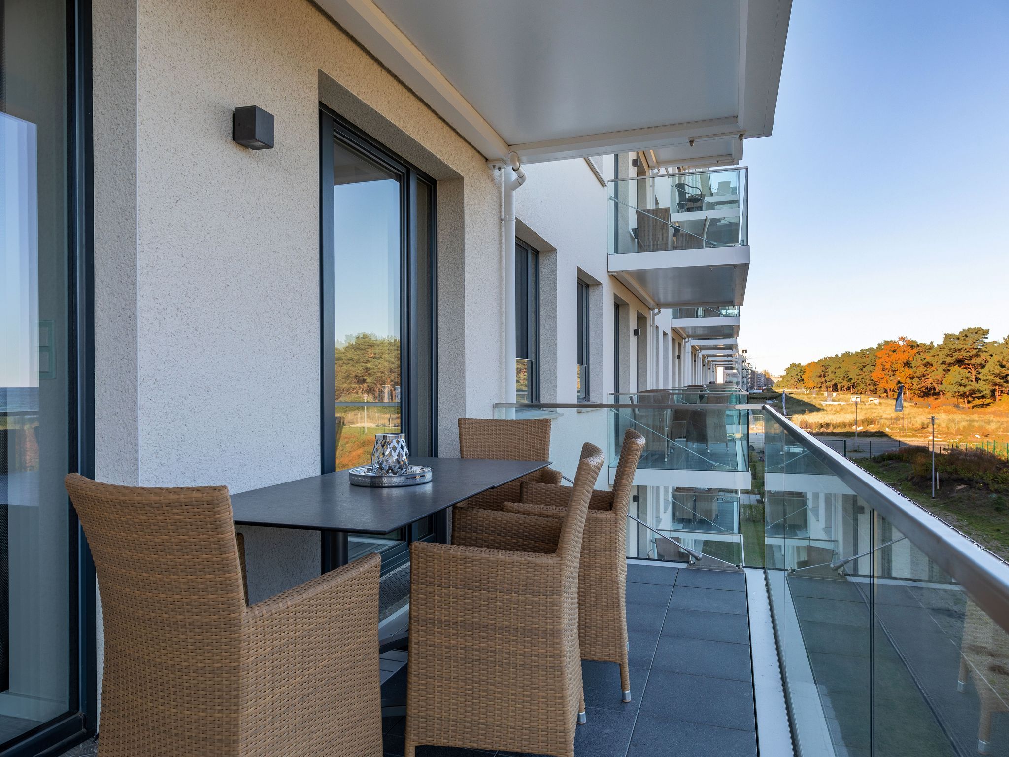 Dünenresidenz Prora Ferienwohnung mit Meerblick, 3 Schlafzimmern und Balkon (NP/207) Insel Rügen - Balkon
