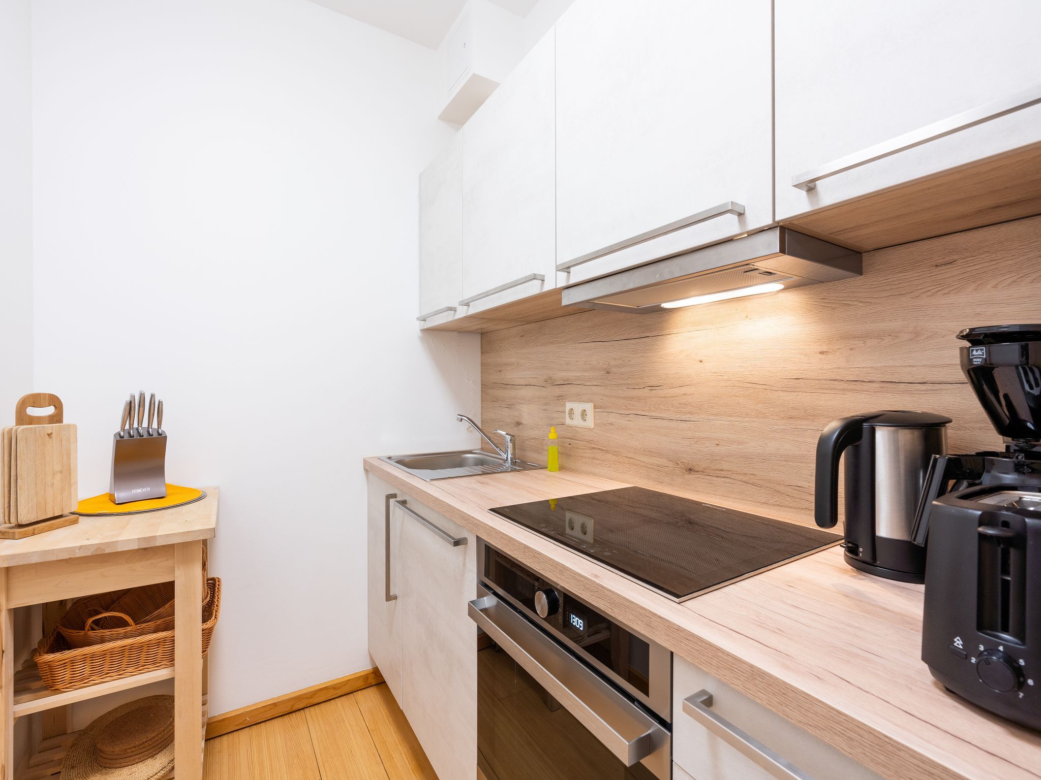 Kaiservillen Heringsdorf 1-Raum-Ferienwohnung mit Terrasse (DG21) Insel Usedom - Küche / Küchenzeile