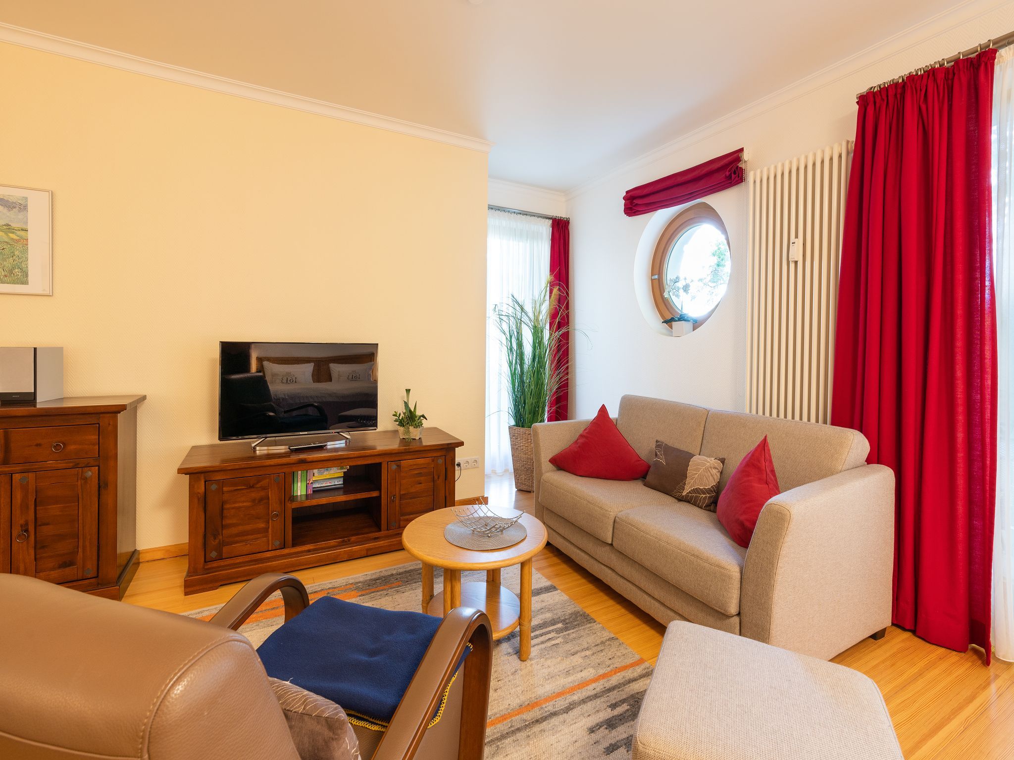 Kaiservillen Heringsdorf 1-Raum-Ferienwohnung mit Terrasse (DG21) Insel Usedom - Wohnzimmer