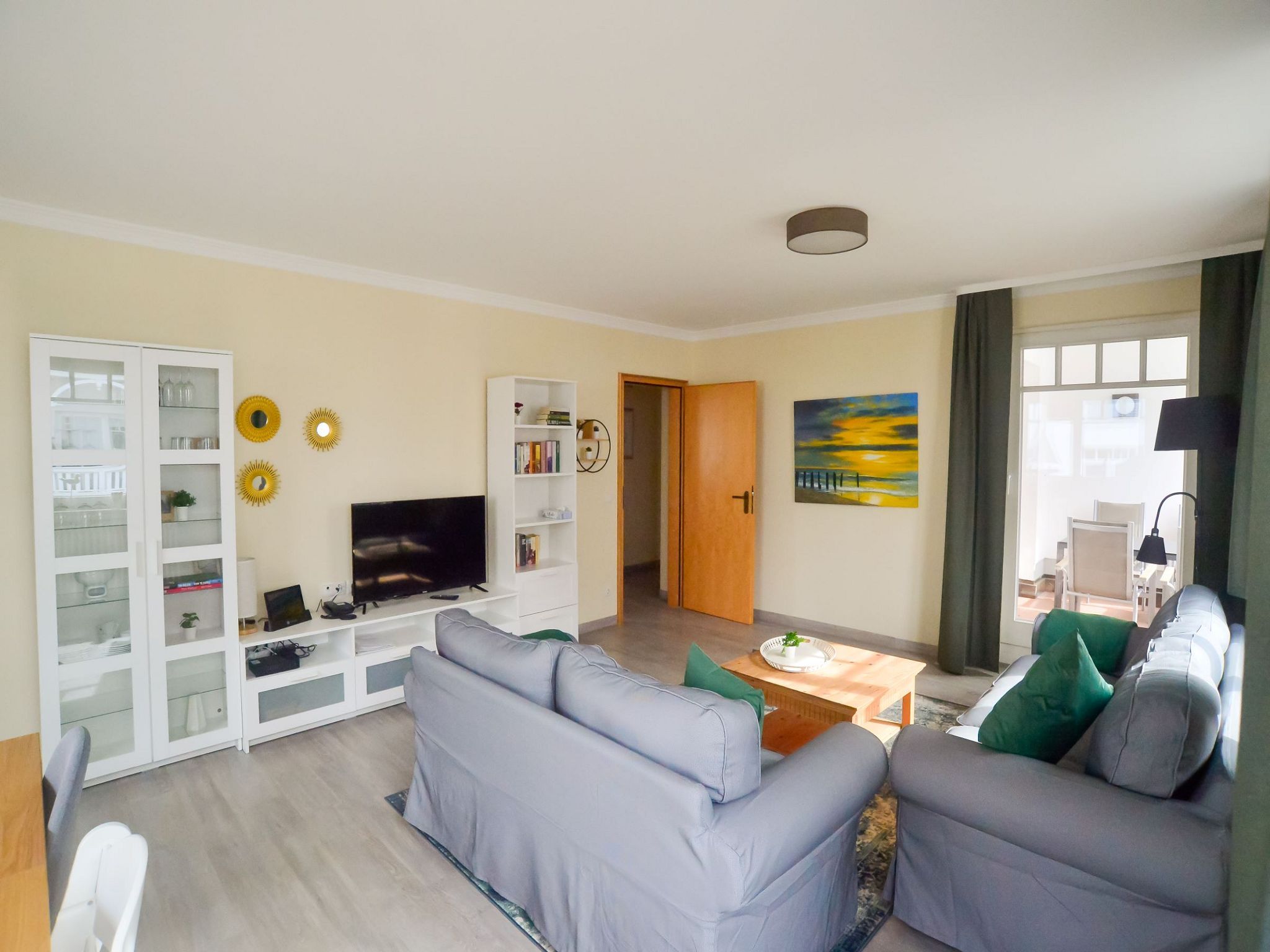 Strandvillen Binz Ferienwohnung mit 2 Schlafzimmern und Balkon (AH/563) Insel Rügen - Wohnzimmer