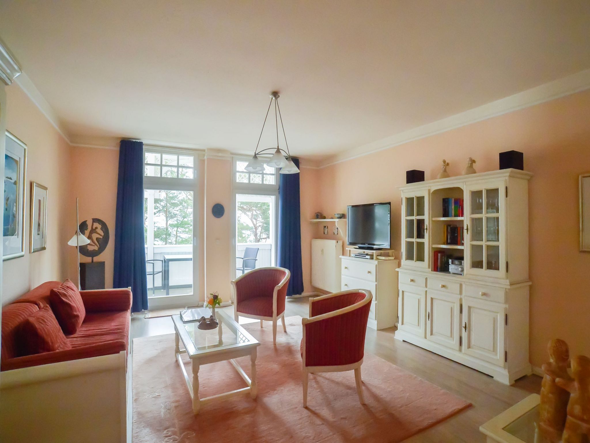 Strandvillen Binz Ferienwohnung mit Meerblick, 2 Schlafzimmern und Balkon (SV/012) Insel Rügen - Wohnzimmer