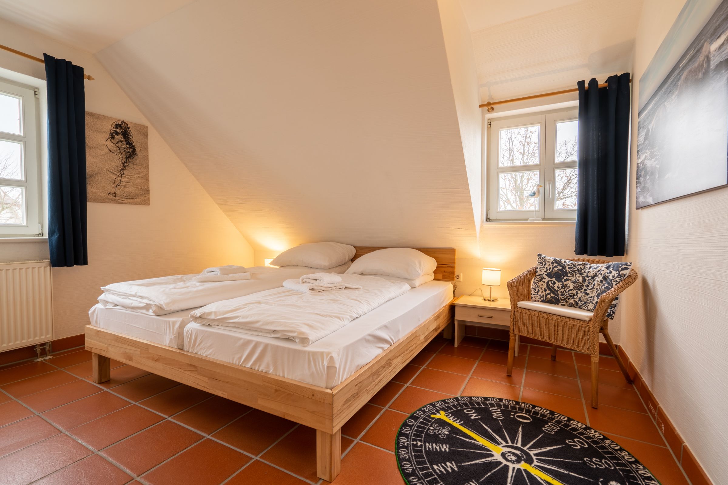 Feriendorf Rugana Komfortplus Ferienwohnung mit 2 Schlafzimmern und Terrasse (D43) Insel Rügen - Schlafzimmer