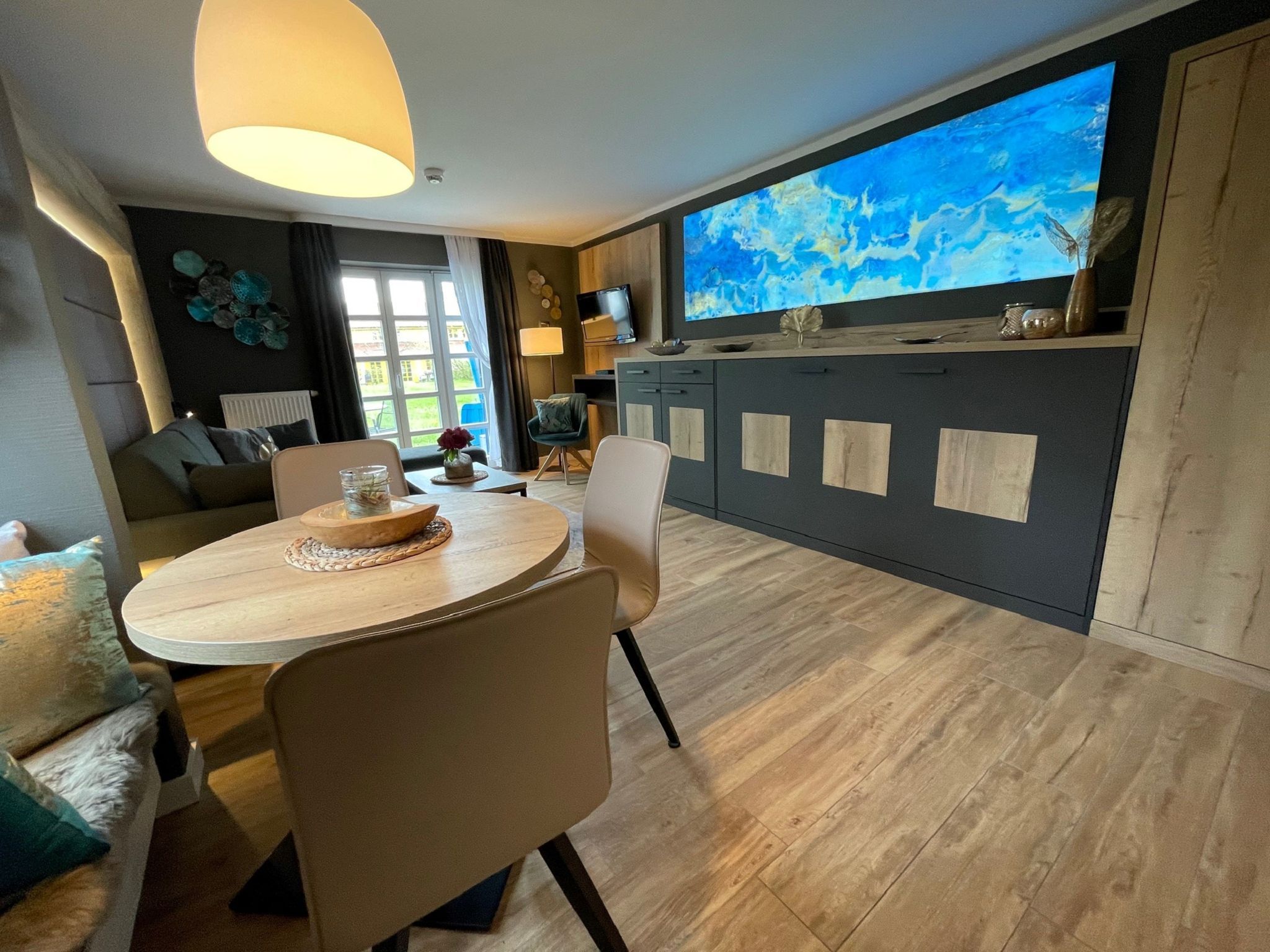 Feriendorf Rugana Komfortplus 1-Raum Ferienwohnung mit Terrasse (A42) Insel Rügen - Wohnzimmer