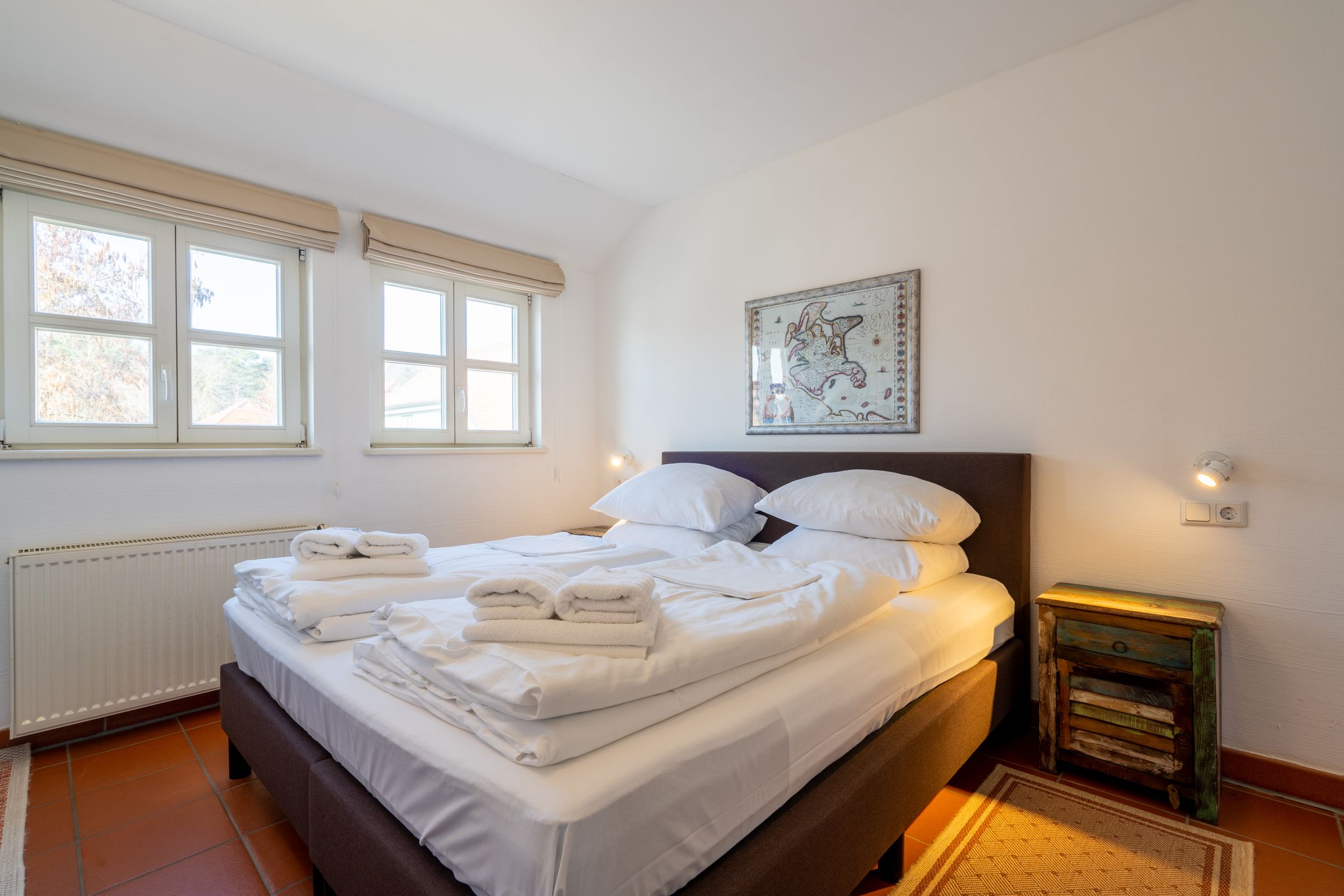 Feriendorf Rugana Komfortplus Ferienwohnung mit 1 Schlafzimmer (B04) Insel Rügen - Schlafzimmer