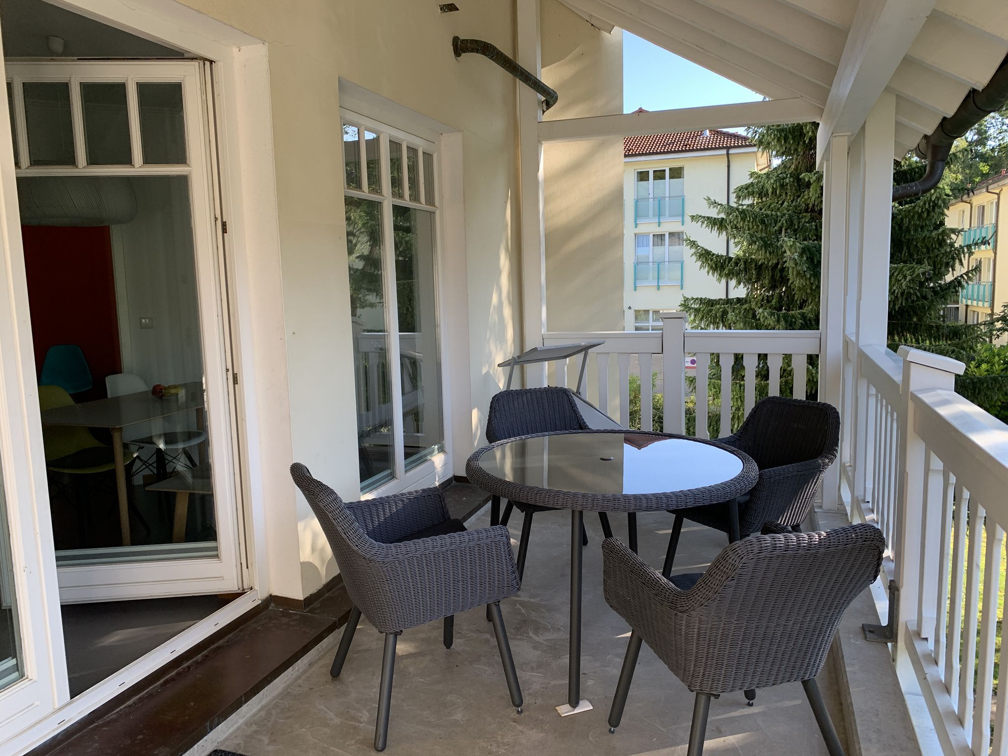 Dünenpark Binz Komfort Ferienwohnung mit 1 Schlafzimmer und Balkon im Obergeschoss (192) Insel Rügen - Balkon