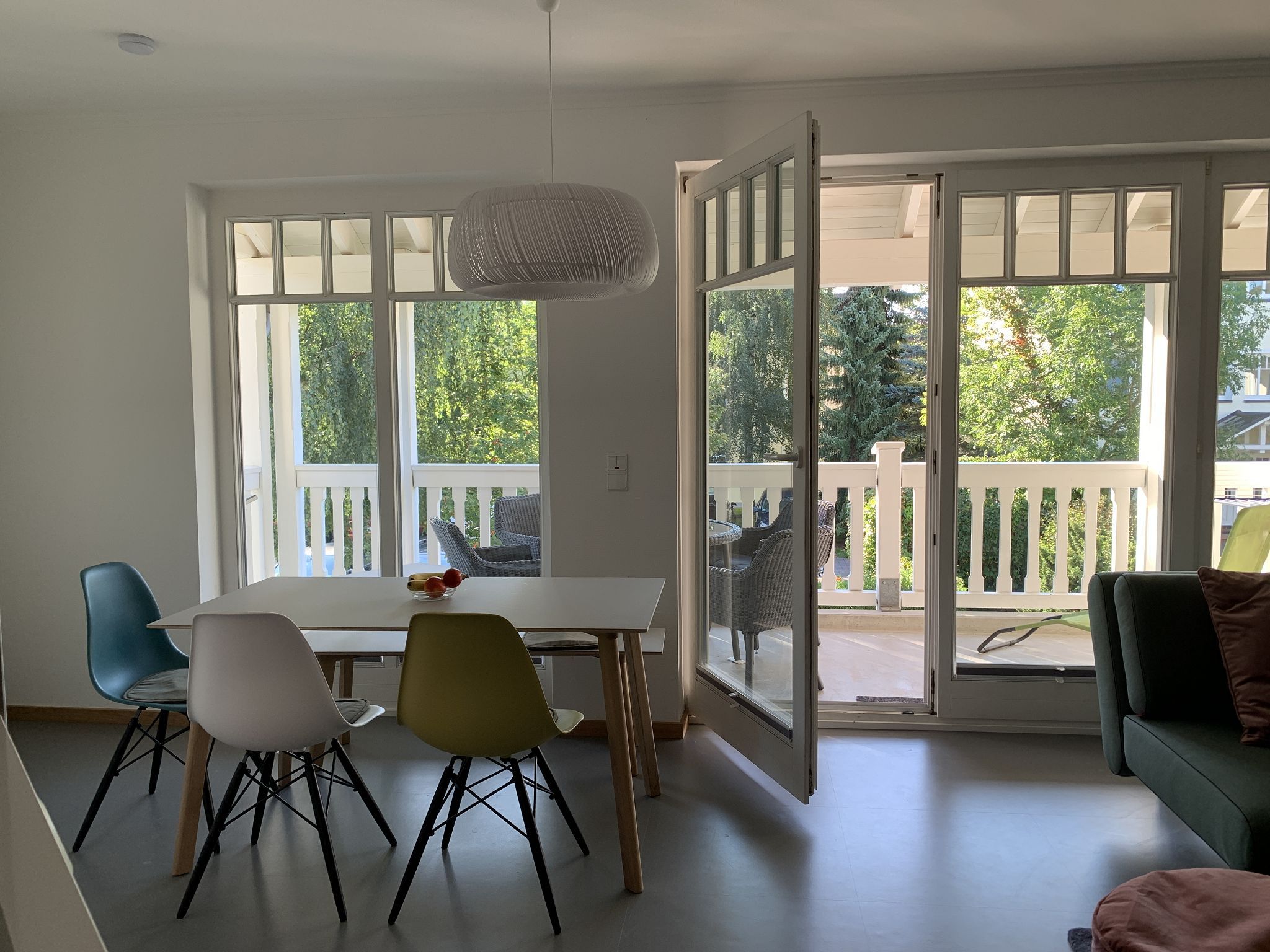 Dünenpark Binz Komfort Ferienwohnung mit 1 Schlafzimmer und Balkon im Obergeschoss (192) Insel Rügen - Wohnzimmer