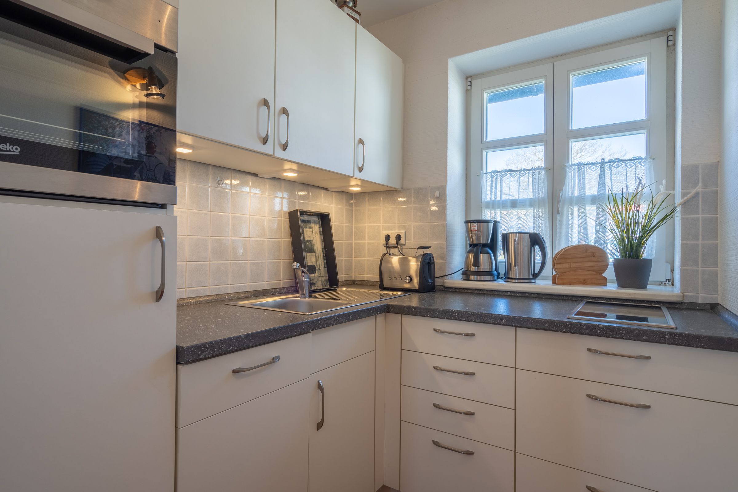 Feriendorf Rugana Klassik Ferienwohnung mit 2 Schlafzimmern und Terrasse (C50) Insel Rügen - Küche / Küchenzeile