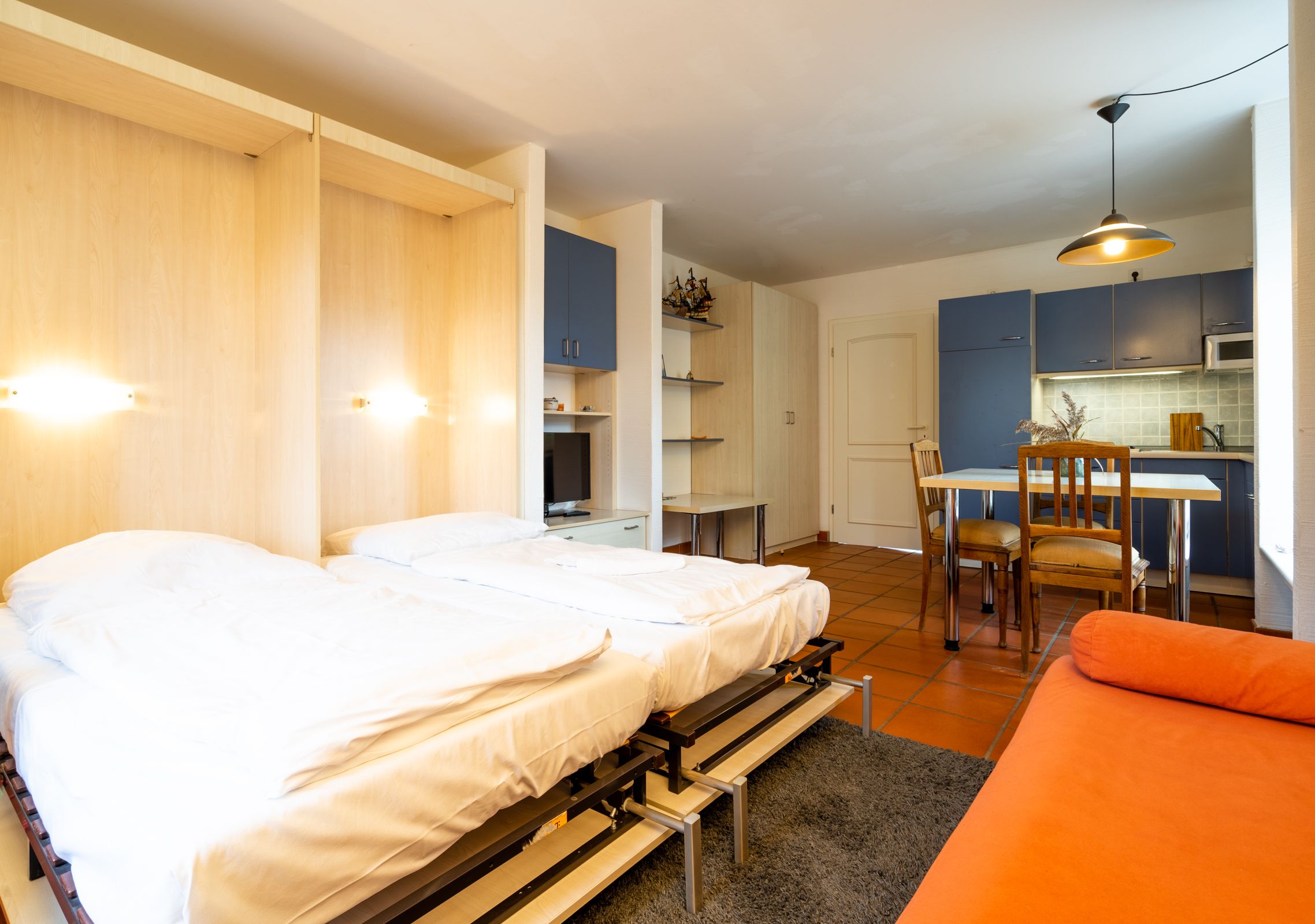 Feriendorf Rugana Klassik 1-Raum Ferienwohnung mit Terrasse (B51) Insel Rügen - Bett