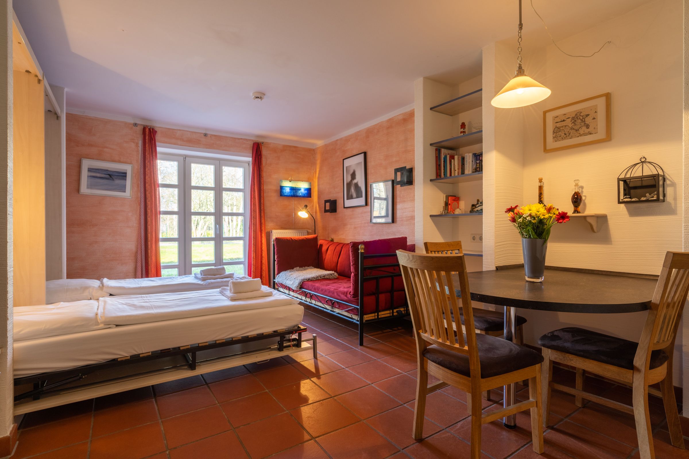 Feriendorf Rugana Komfort 1-Raum Ferienwohnung mit Terrasse (C37) Insel Rügen - Bett