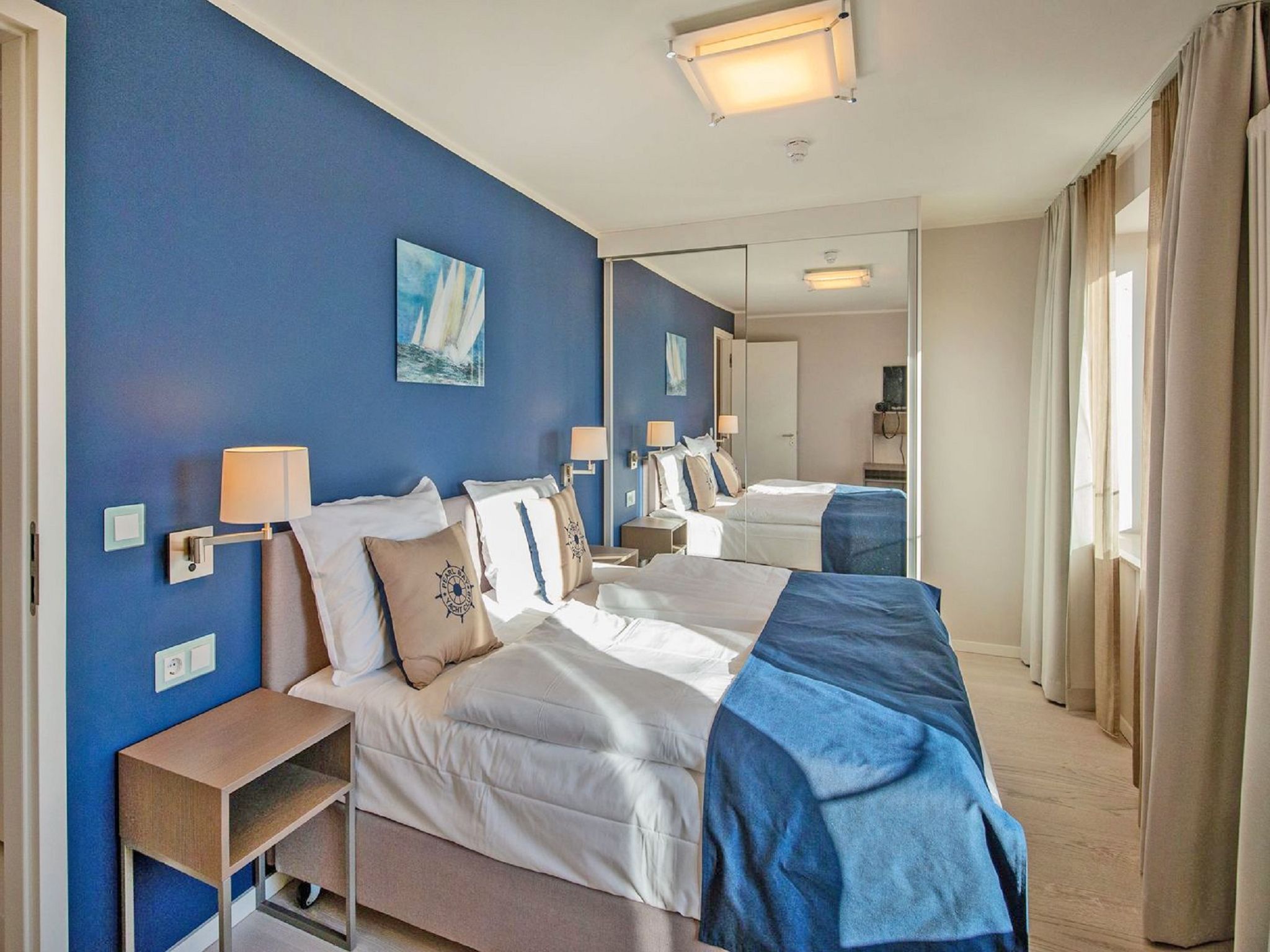 Dünenresidenz Prora Skysuite mit Meerblick, 1 Schlafzimmer und Dachterrasse (NP/508) Insel Rügen - Schlafzimmer