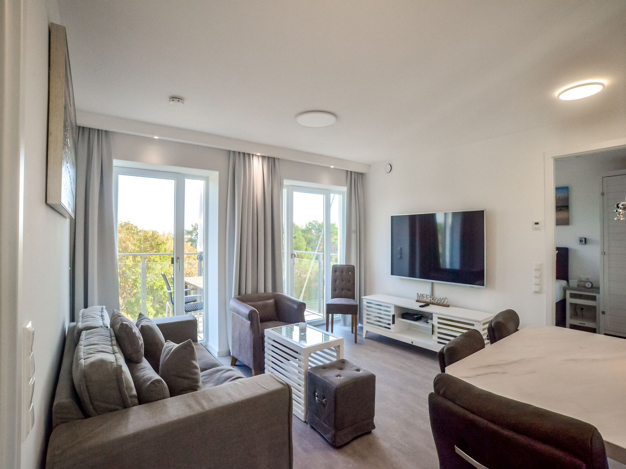 Dünenresidenz Prora Proradies Sonnendeck SkySuite (B3/5.4) Insel Rügen - Wohnzimmer