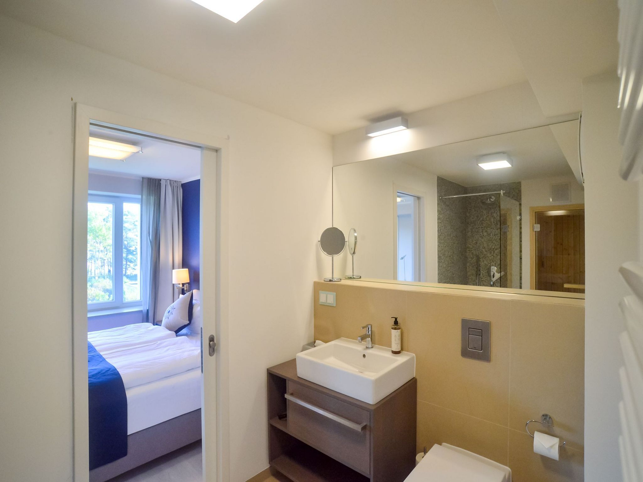 Dünenresidenz Prora Ferienwohnung mit Meerblick, 1 Schlafzimmer und Balkon (NP/312) Insel Rügen - Badezimmer