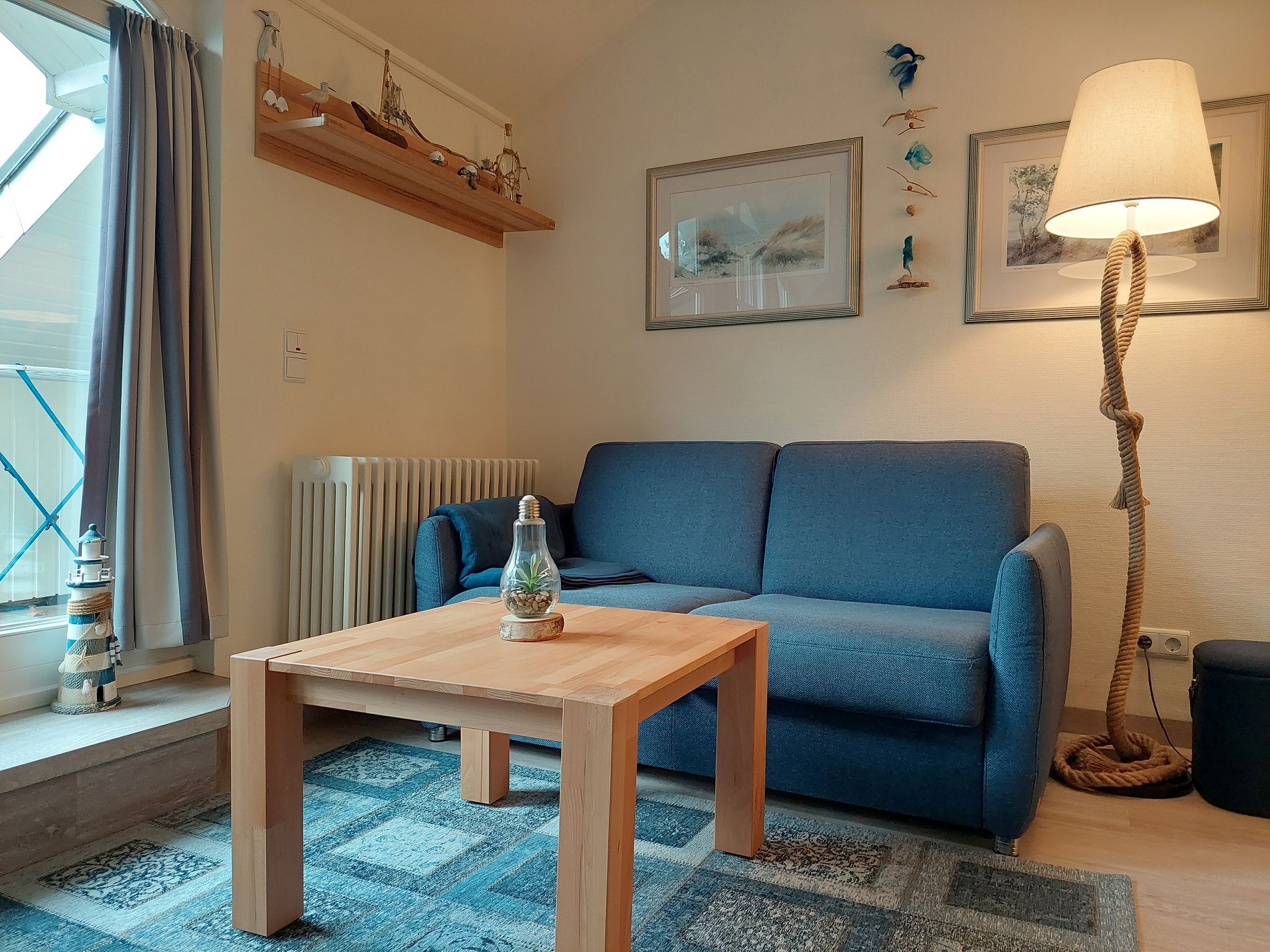 Dünenpark Binz Komfort Ferienwohnung mit 1 Schlafzimmer und Balkon im Dachgeschoss (282) Insel Rügen - Wohnzimmer