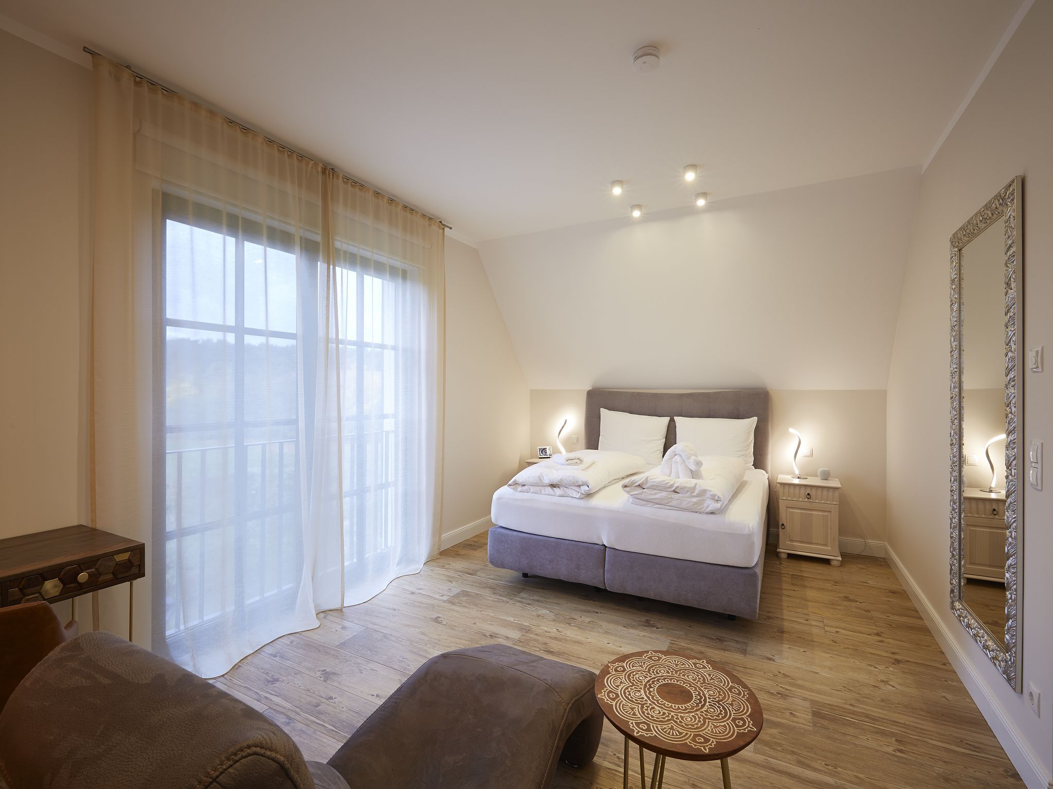 Premium Reetdachvilla mit 3 Schlafzimmern, Sauna und Kamin (F04) - Schlafzimmer