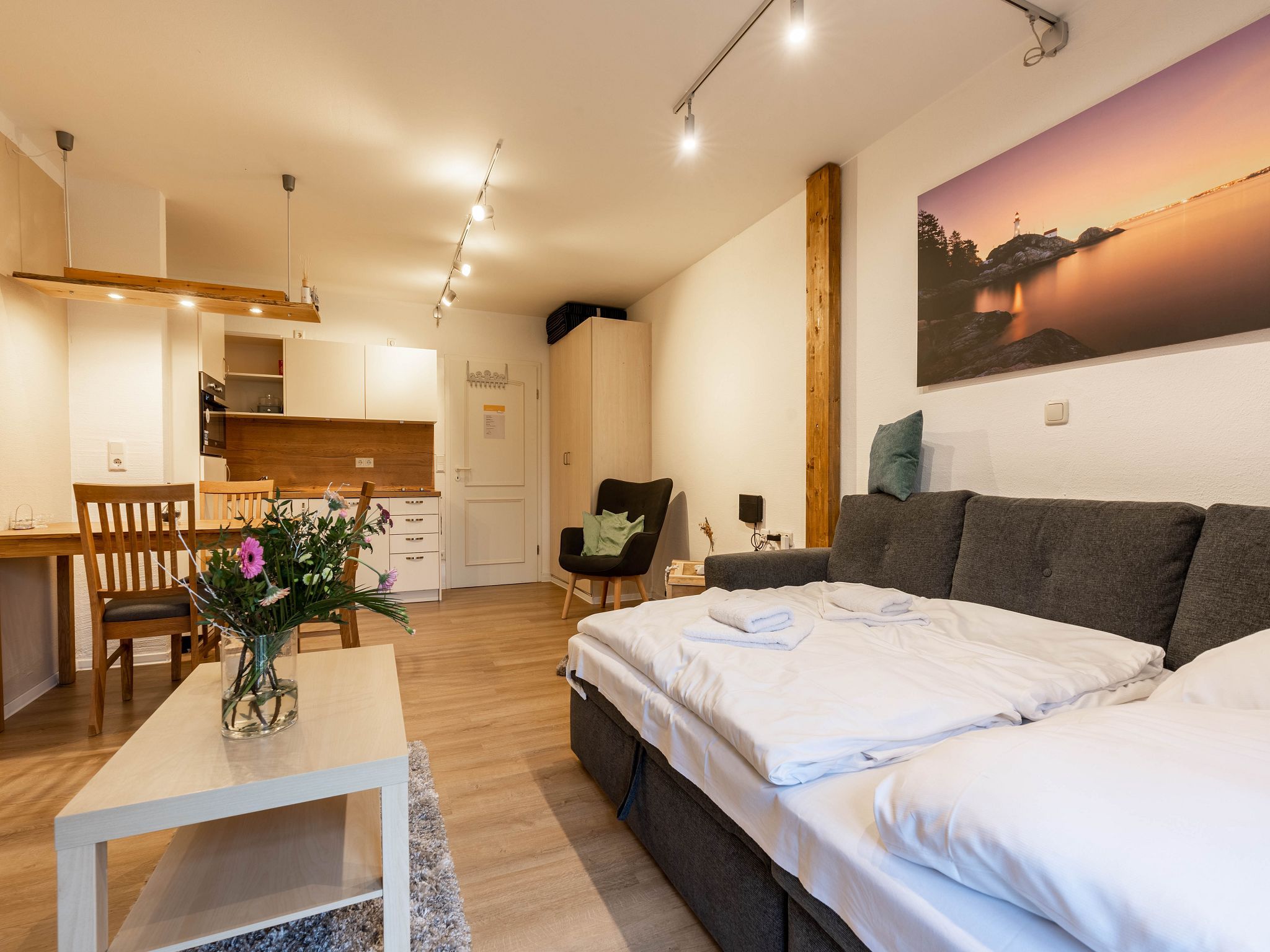 Feriendorf Rugana Komfortplus 1-Raum Ferienwohnung mit Terrasse (A41) Insel Rügen - Wohnzimmer